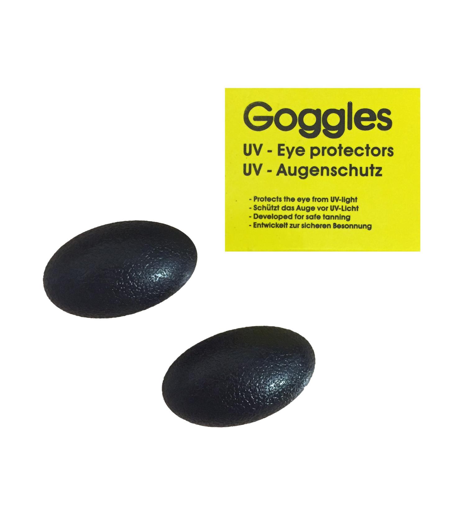 Art of Sun Goggles Solarium Goggles Protective Goggles UV Glasses Solarium Protective Goggles Black - By Beauty & Legwear Store