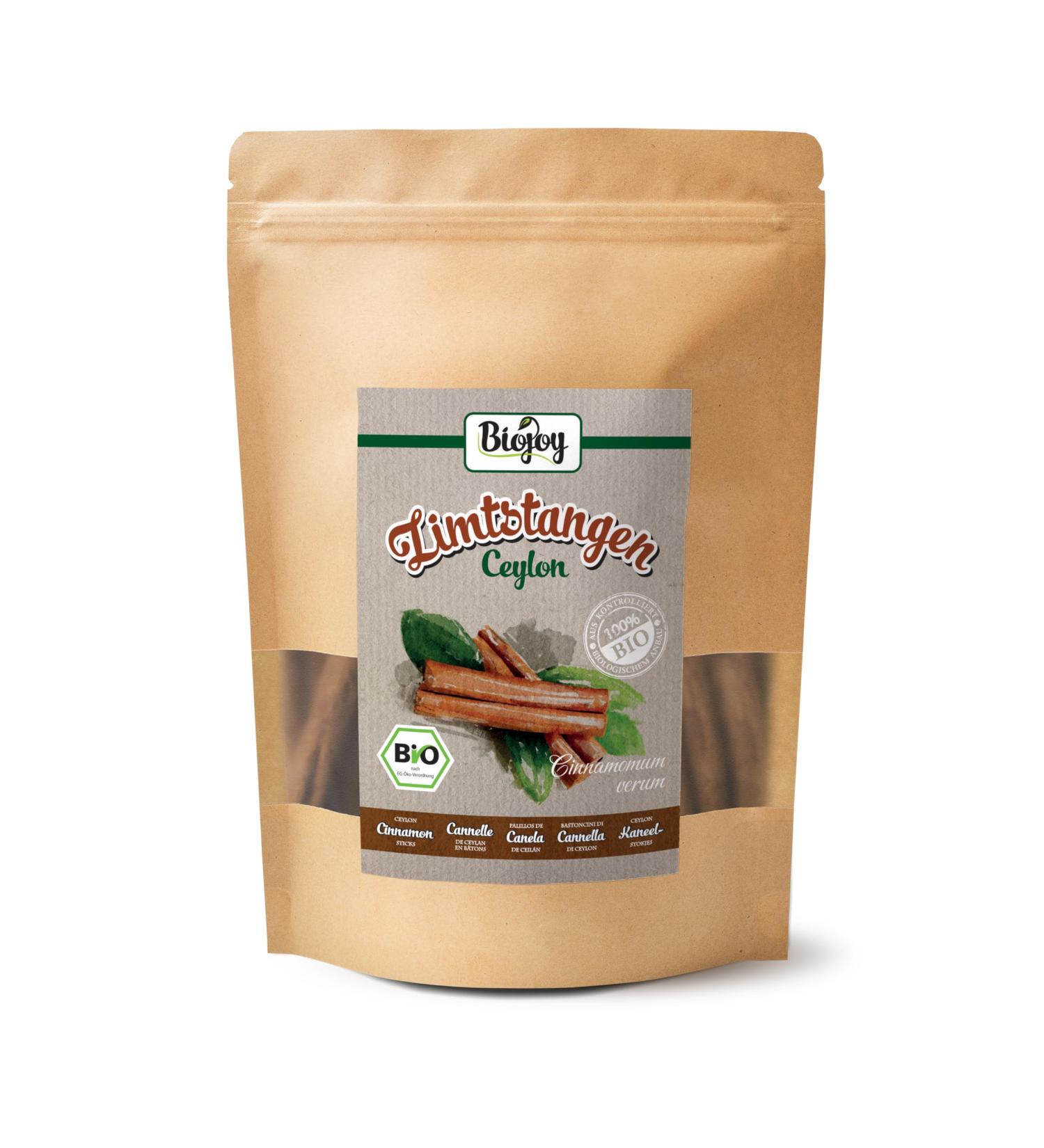 Buy Biojoy Organic Ceylon Cinnamon Sticks 250g - Whole 8-12 cm | Premium Cinnamomum Verum for International Shipping - Buy Online on GoSupps.com