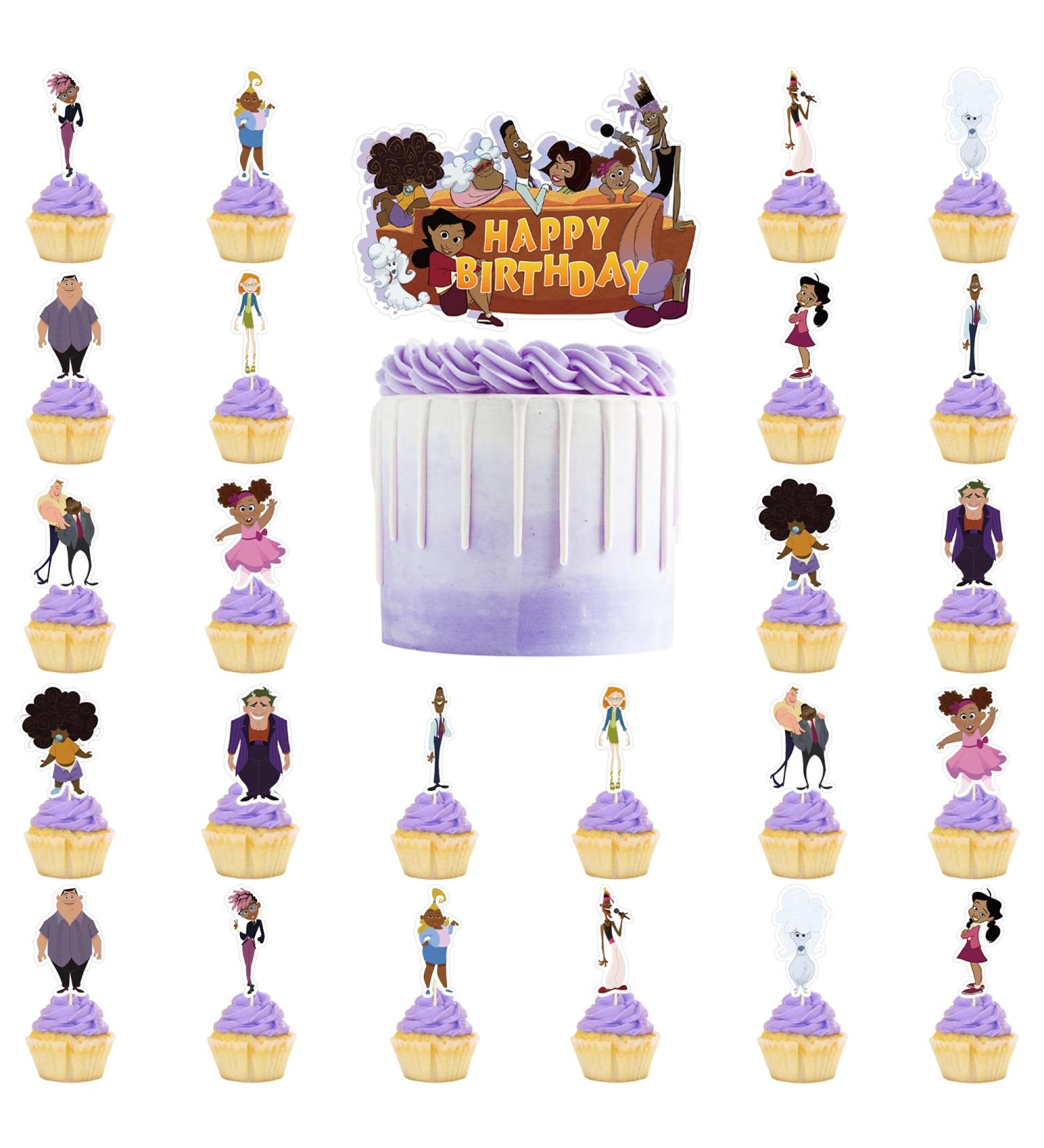 The Proud Family Cake Toppers 25 Pcs The Proud Family Cupcake Toppers Birthday Cake Topper Party Supplies Theme Party Decorations Supplies Cartoon Party Supplie - Buy Online on GoSupps.com
