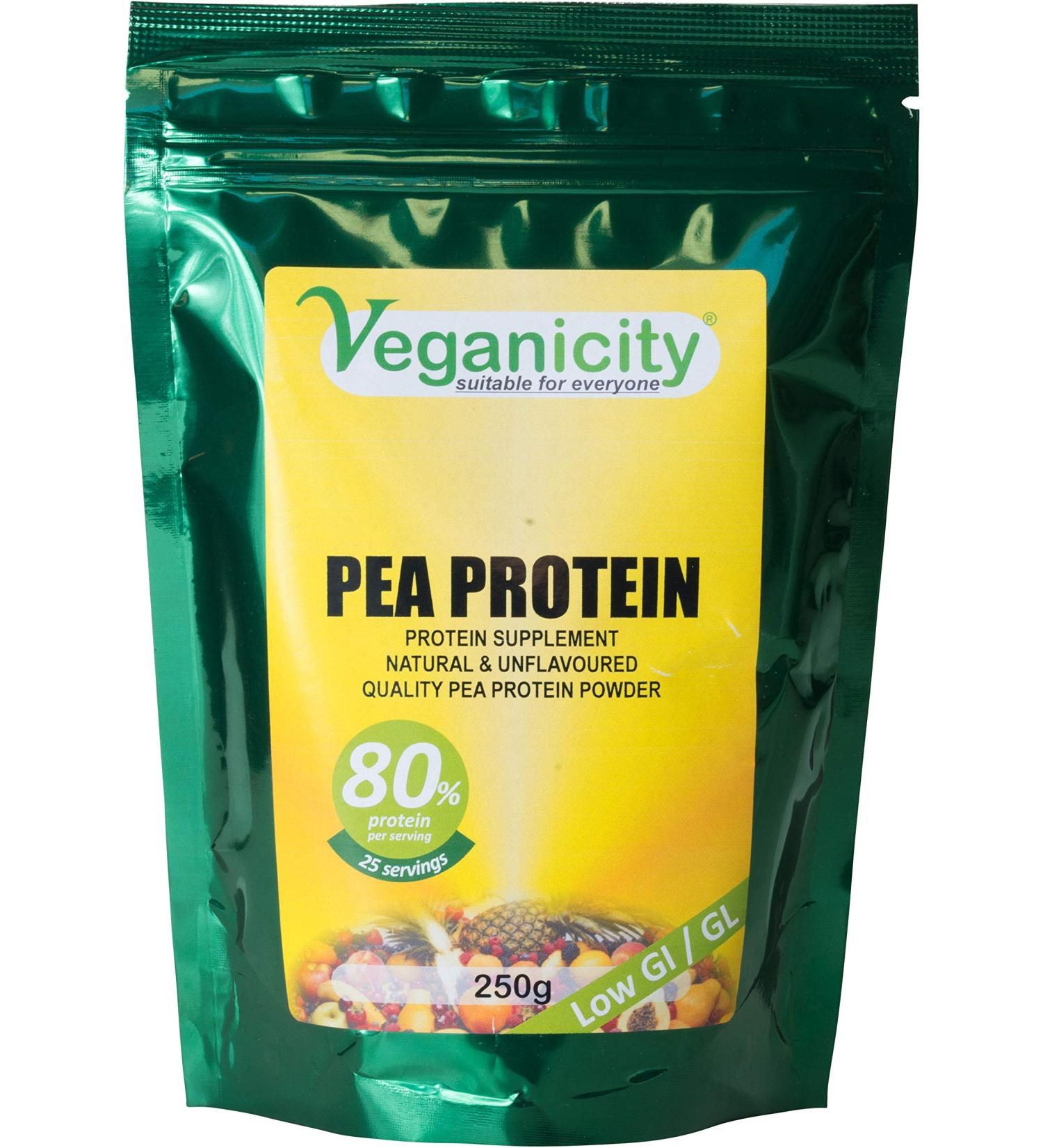 Veganicity Pea Protein Powder : Natural and Unflavoured 80% Protein : 250g Color 2