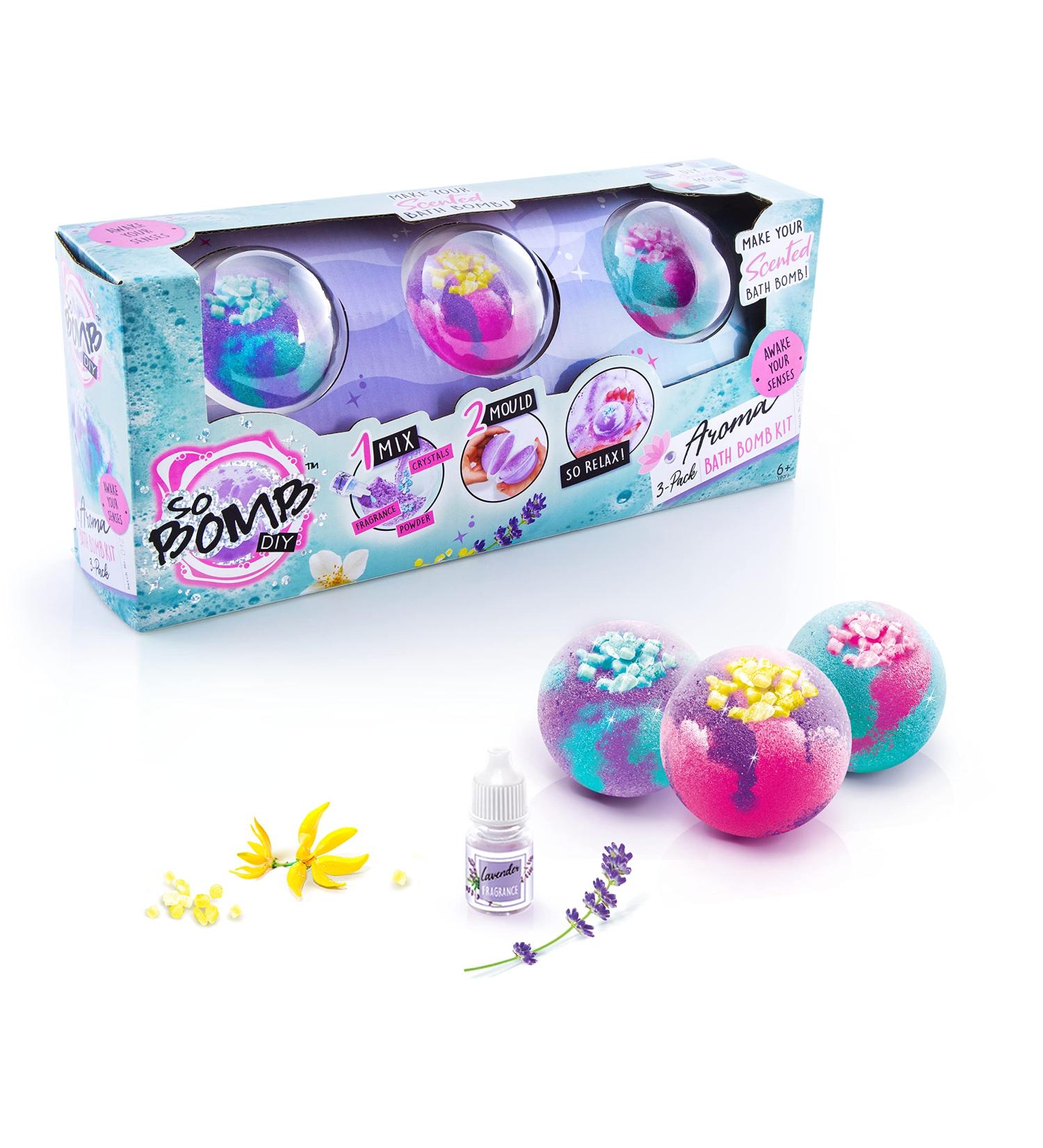 So Bomb DIY Aroma Bath Bombs 3 Pack Colourful Fun + Easy to Make Just Add Water Ready in Under 1 Hour! for Ages 6+ 466 g (Pack of 1) - Buy Online on GoSupps.com