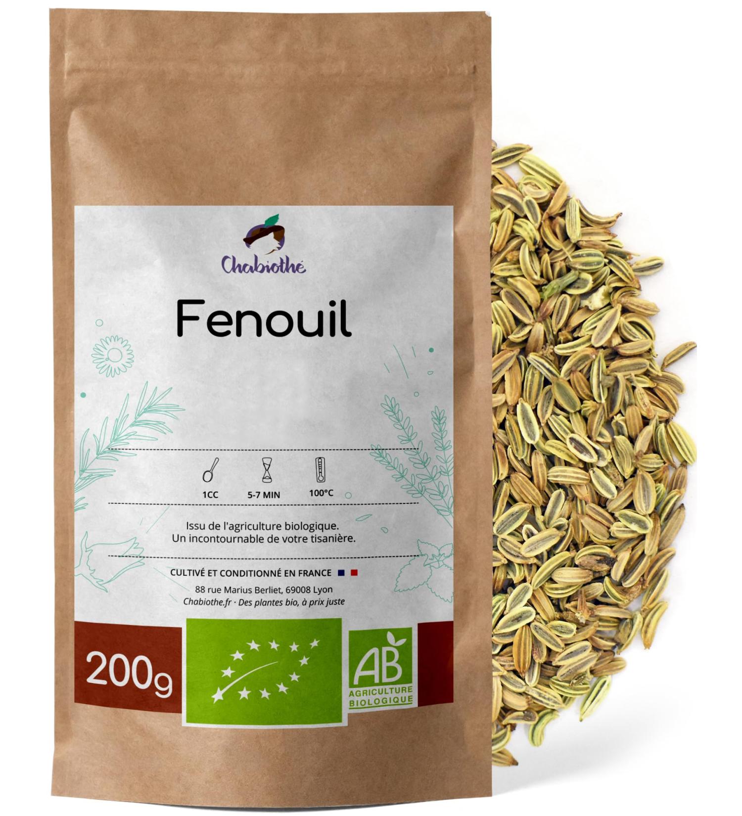  Chabioth Chabioth - Organic Fennel Seeds 200g - herbal tea for breastfeeding lactation and digestion - Buy Online on GoSupps.com