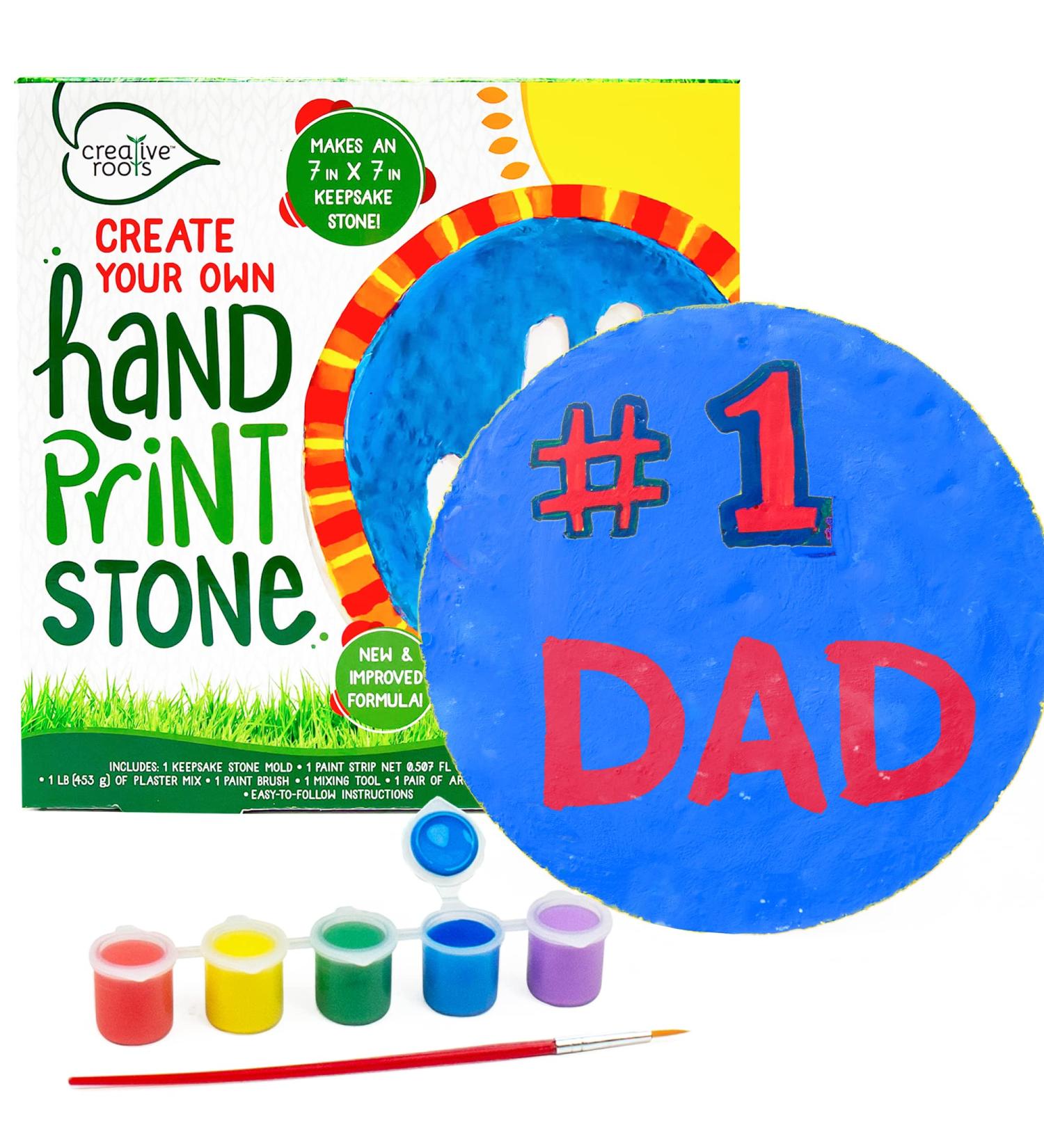 Creative Roots Handprint Stone Craft Kit for Kids | DIY Hand Casting Kit for Ages 6+ | Arts and Crafts Stepping Stones Kit - Buy Online on GoSupps.com