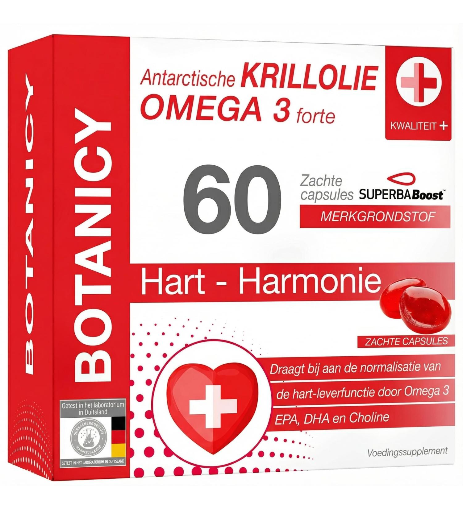 Feelgood Shop BV ANTARKTIS KRILL OIL FORTE OMEGA 3 with SuperbaBoost highdose omega3 fatty acids DHA & EPA with astaxanthin and choline very good bioavailability 60 capsules - Buy Online on GoSupps.com