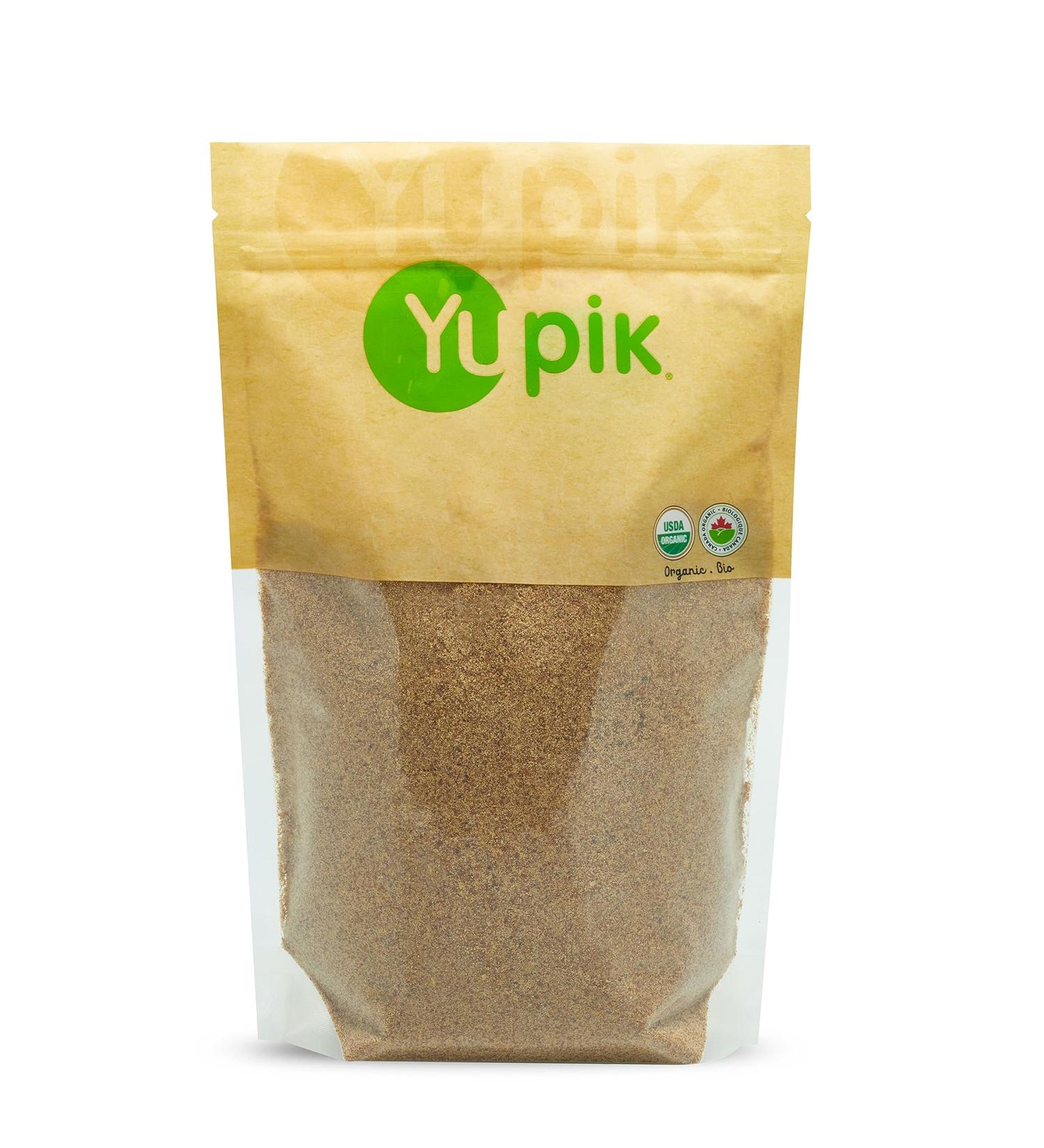 Yupik Organic Brown Flax Seed Meal 1 kg Gluten-Free Non-GMO Kosher Vegan Finely Ground Raw Flax Seeds Flour Texture Sugar-Free Source of Fiber Ideal for Smoothies & Baking - Buy Online on GoSupps.com