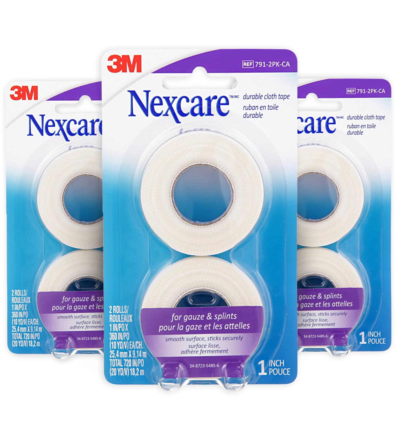 Nexcare Durapore Durable Cloth Tape - 1 Inch X 10 Yards, 6 Rolls - White - Trusted by U.S. Hospitals - Buy Online on GoSupps.com