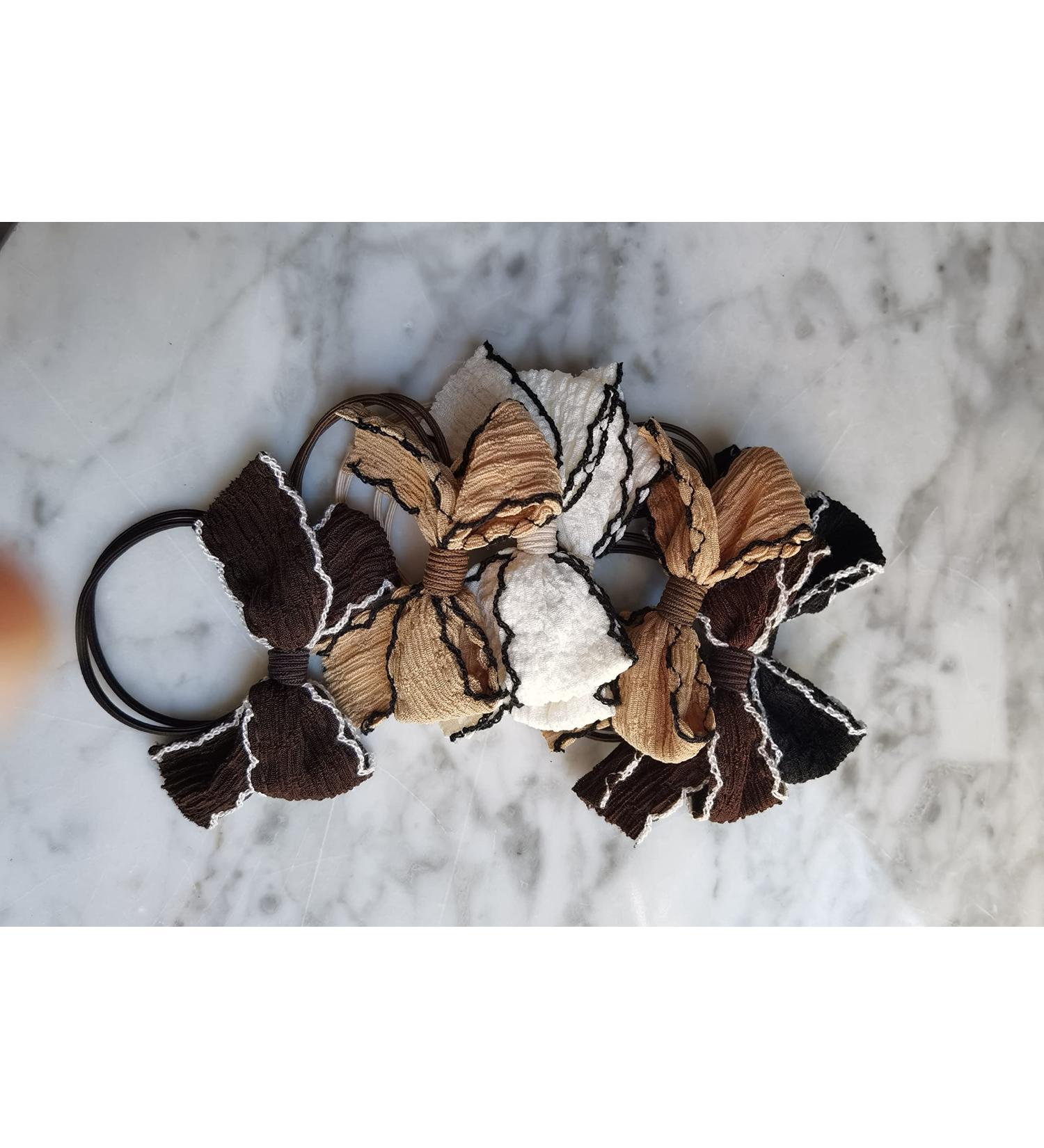 Elastic Bow Hair Ties for Women Girls  UaiUya 8PCS Boutique bows Bowknot Ponytail Holders