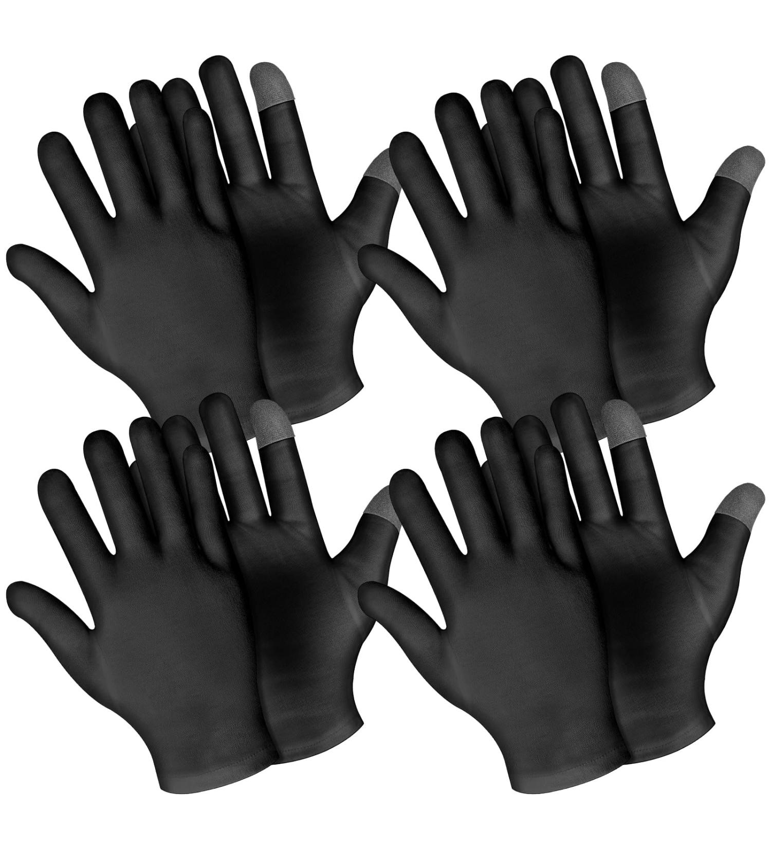 Sibba 4 Pairs Moisturizing Gloves Overnight Touch Screen Gloves White Cotton Gloves for Dry Hands Eczema Hand Spa Treatment Gloves for Repair Rough Cracked Dry Chapped Hands Skin Inspection Gloves - Buy Online on GoSupps.com