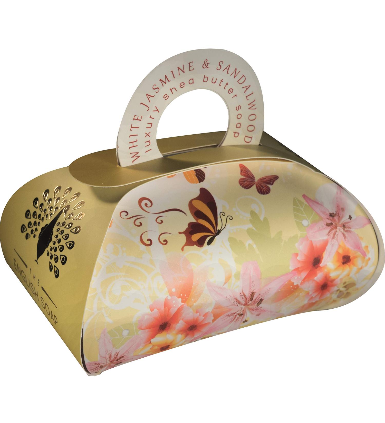 English Soap Company Large Gift Bag - Bath Soap with White Jasmine & Sandalwood | 260g - Luxury International Shipping - Buy Online on GoSupps.com