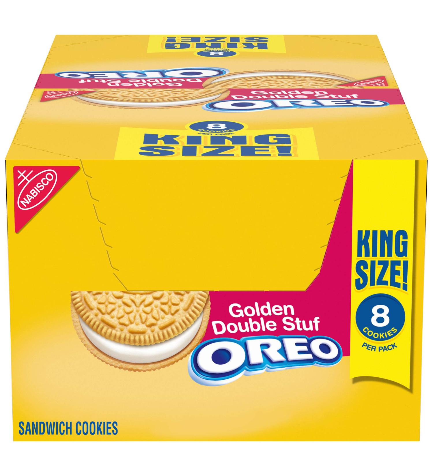 OREO Double Stuf Golden Vanilla Sandwich Cookies - 10 King Size Snack Packs - Buy Online on GoSupps.com