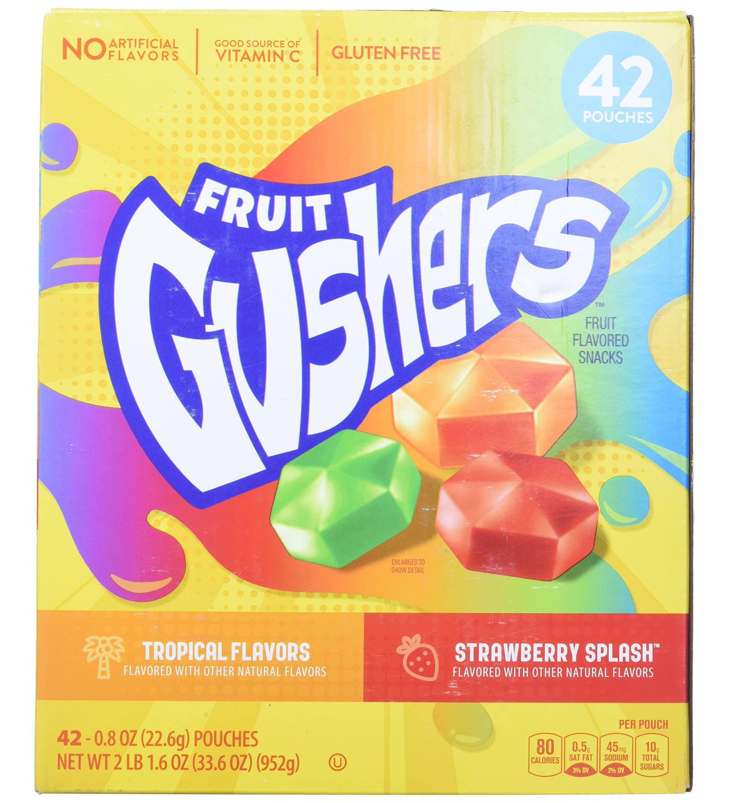 Fruit Fruit Fruit Gushers Variety Pack Strawberry Splash & Tropical 42 ct. A1 - Buy Online on GoSupps.com