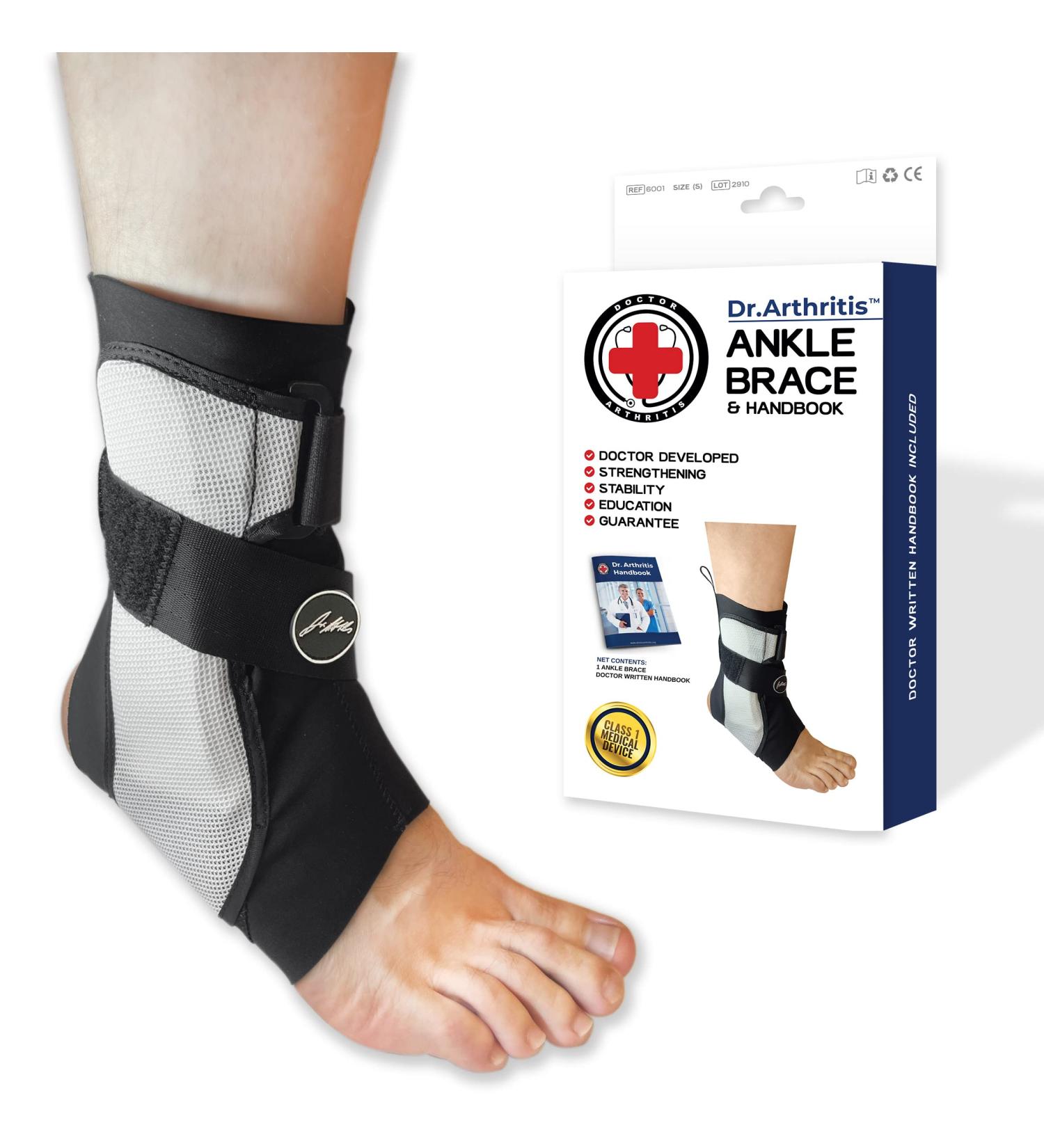 Doctor Developed Ankle Brace for Sprained Ankle Support - Men/Women - Large, Right - Buy Online on GoSupps.com