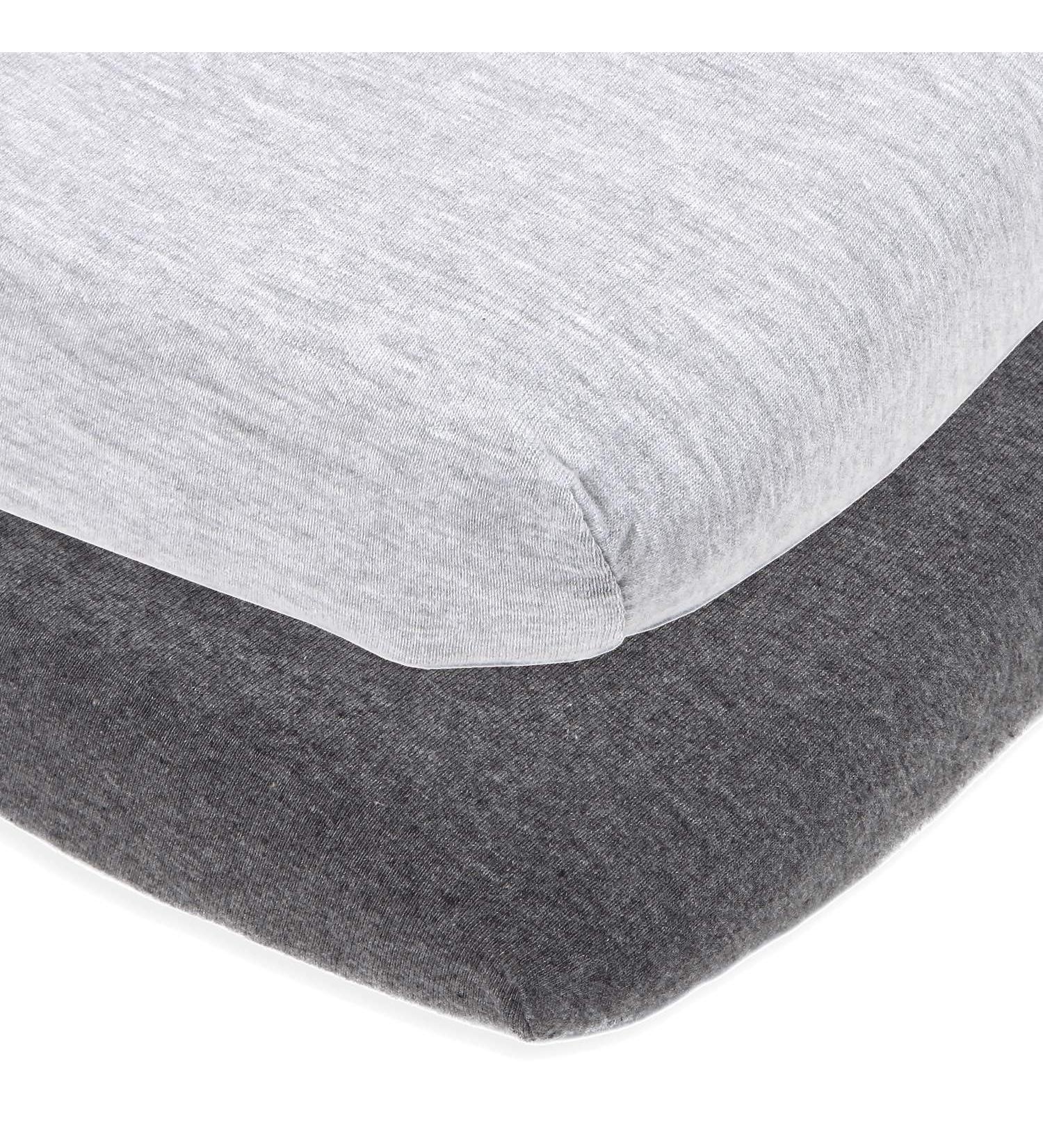 Fitted Pack and Play Sheets for Graco Pack n Play - Heather Grey (2 Pack) - 27 x 39 Inch Playard Mattress Pad Compatible - Ultimate Comfort and Style - Buy Online on GoSupps.com