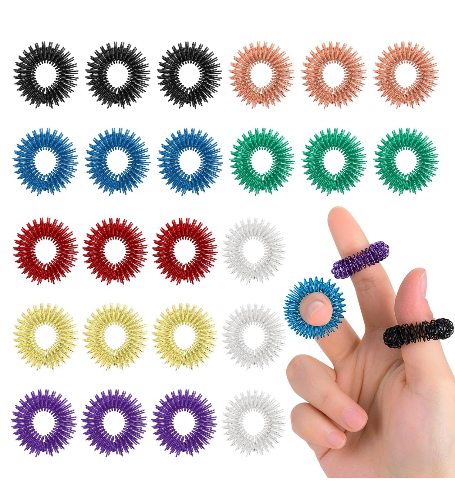 Acupressure Ring Set | Finger & Toe Massage Rings for Stress Relief & Improved Blood Circulation - Buy Online on GoSupps.com