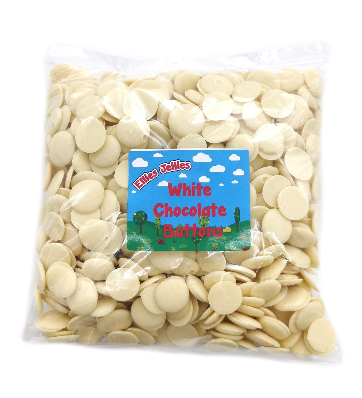 Ellies Jellies White Chocolate Buttons 1kg Bag
