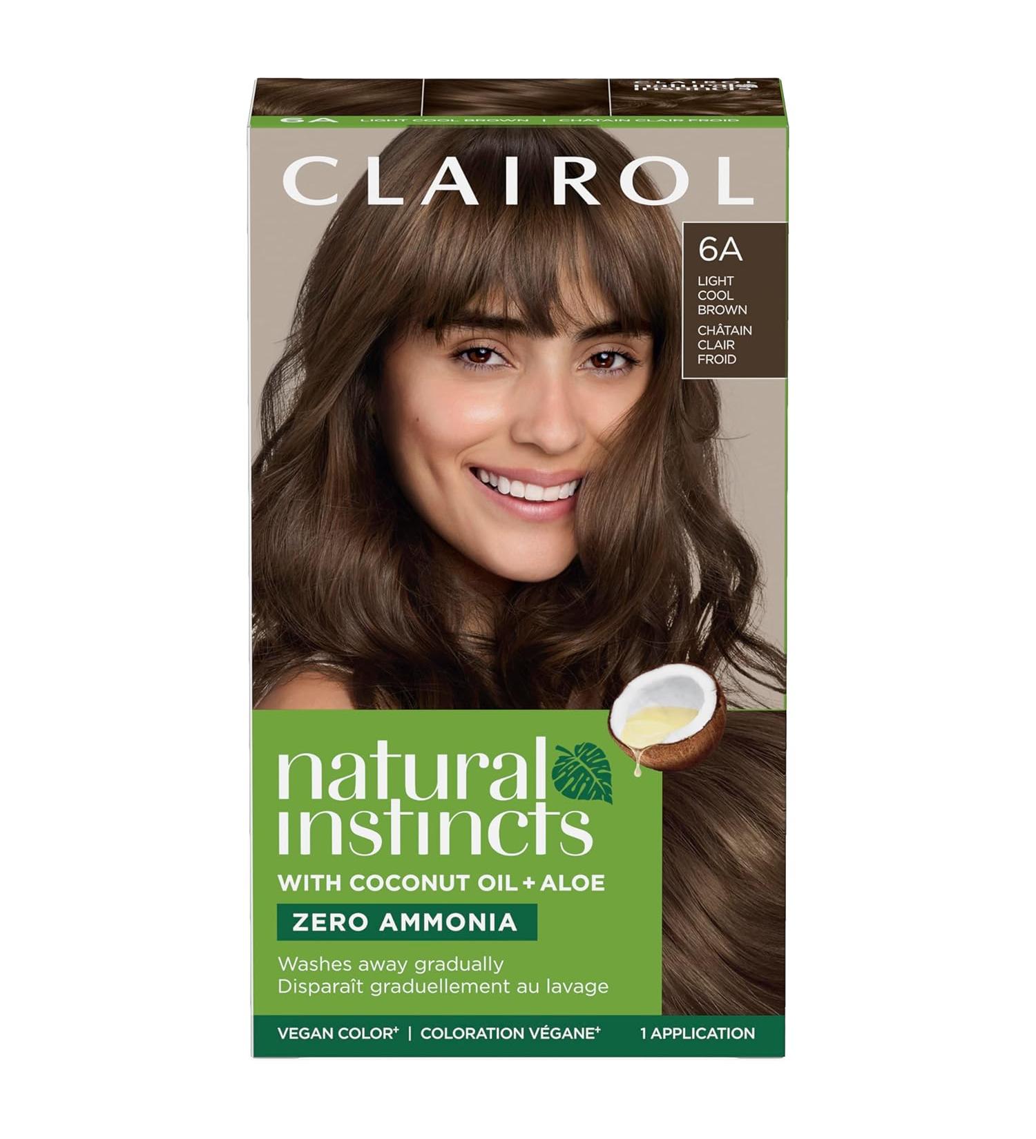 Clairol Natural Instincts Demi-Permanent Hair Dye 6A Light Cool Brown 5.85 Fl Oz - Pack of 1 - Buy Online on GoSupps.com