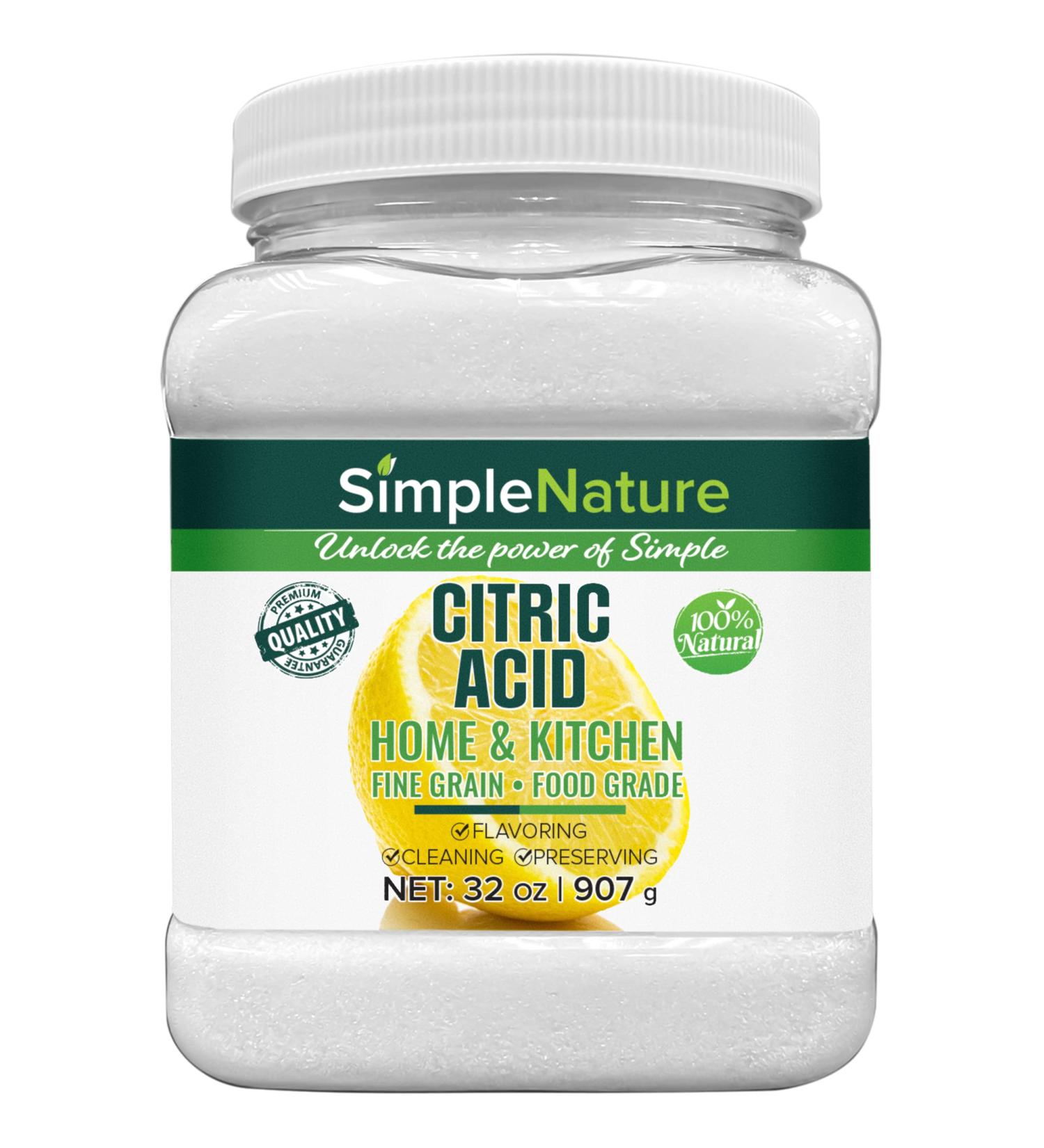 All Natural Citric Acid - 2 lbs | Food-Grade Non-GMO Flavor Enhancer & Preservative | OMRI Certified for Cooking Cleaning & Personal Care - Buy Online on GoSupps.com