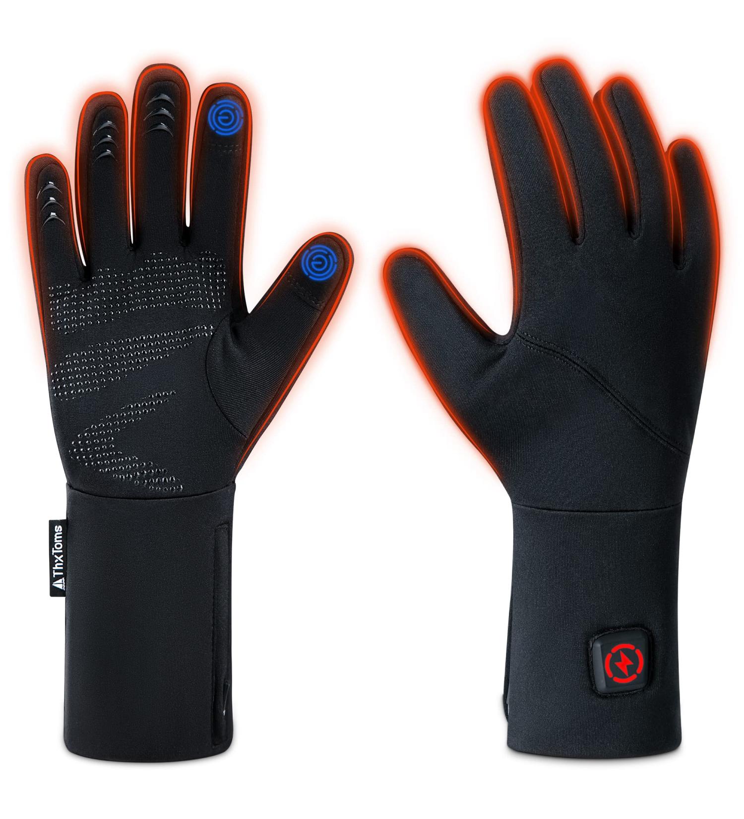 ThxToms Heated Gloves Liners - Ultra-Thin Hand Warmers for Men and Women - Touchscreen Winter Gloves for Hiking, Skiing, Riding, and Cycling - Medium Black - Buy Online on GoSupps.com
