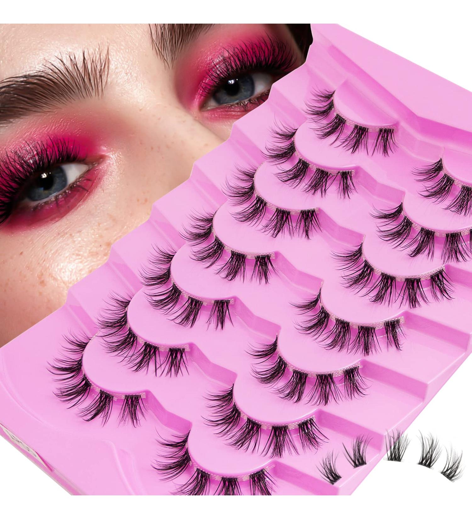 Cluster Lashes 3D Individuals Lashes Cat Eye False Eyelashes Natural Look Like Eyelash Extensions Wispy Fluffy Lashes 56 Clusters 7 Pairs Pack (LP05) - Buy Online on GoSupps.com