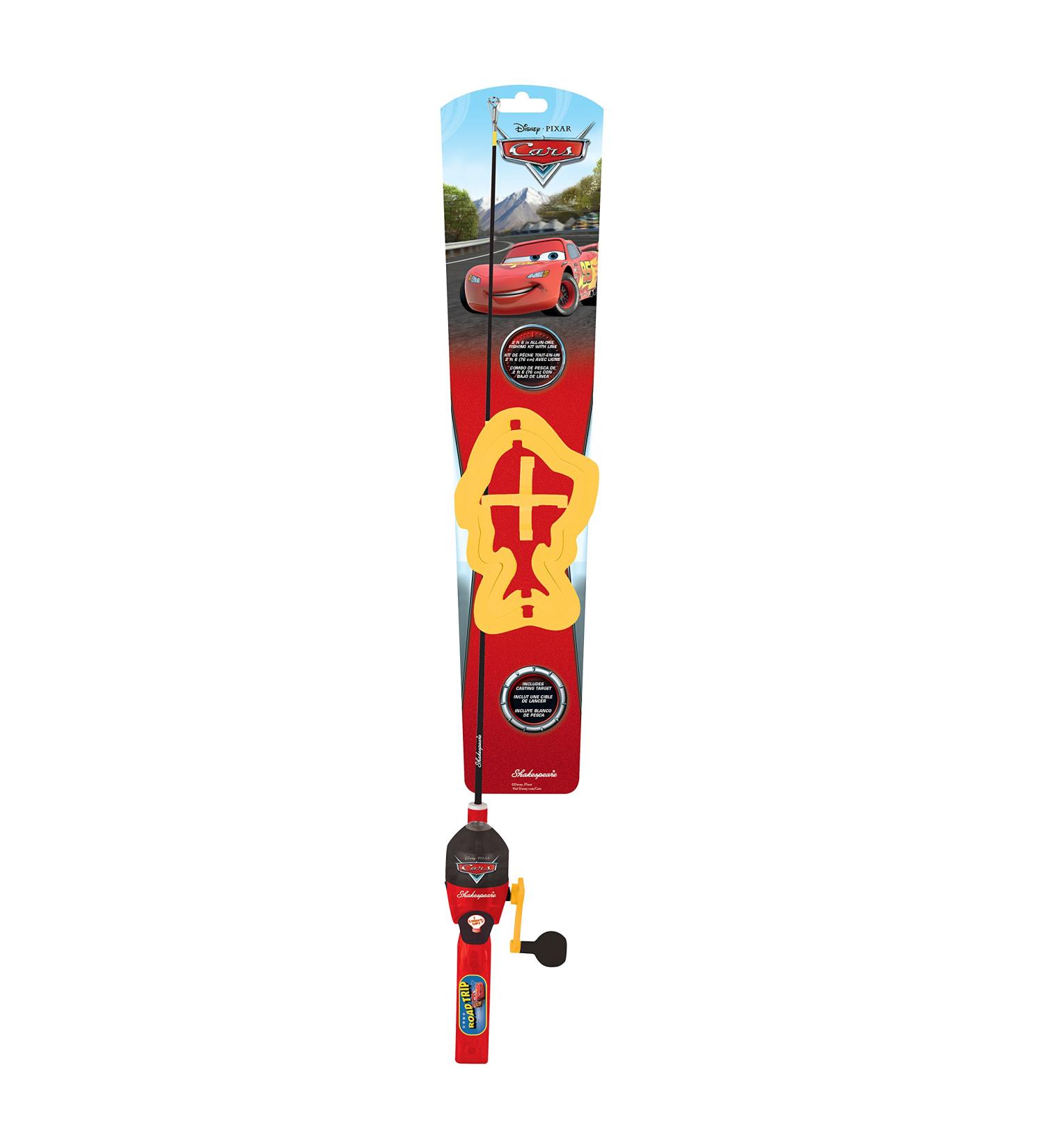Shakespeare Youth Fishing Rod and Spincast Reel Lighted Kit - Disney Cars | Kids' Fishing Set - Buy Online on GoSupps.com