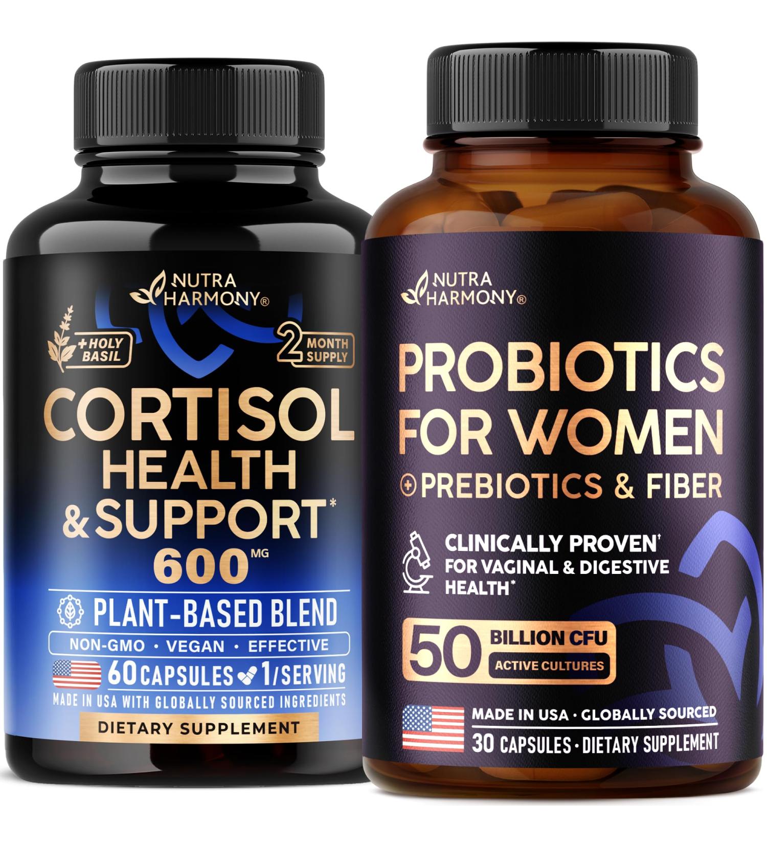 NUTRAHARMONY Cortisol Support & Probiotics for Women Capsules