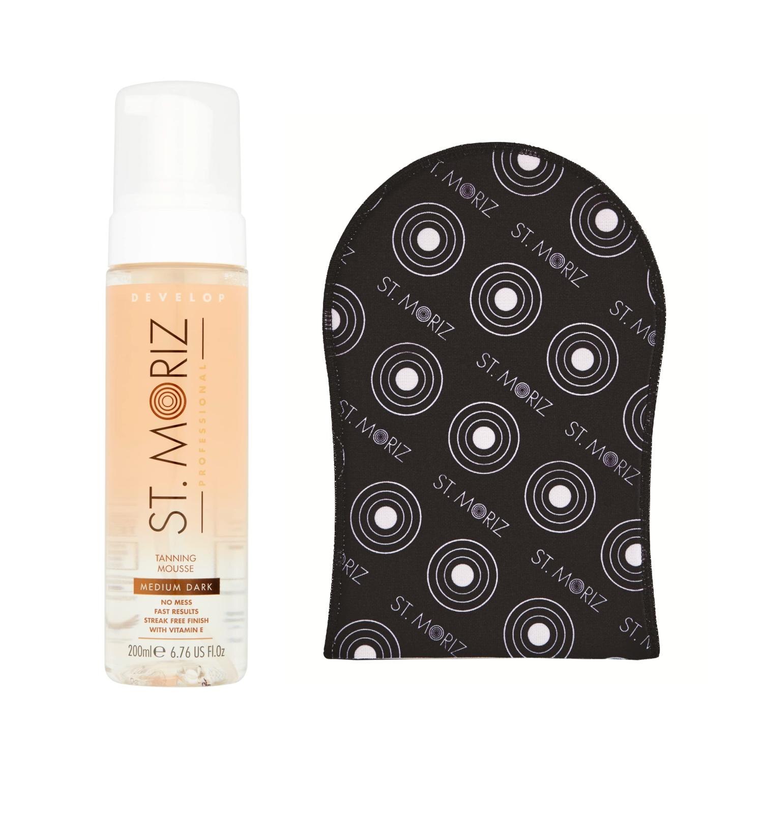 St. Moriz Professional Clear Mousse 200ml & Applicator Set - Best Self-Tanning Solution for All Skin Types | Fast International Shipping - Buy Online on GoSupps.com