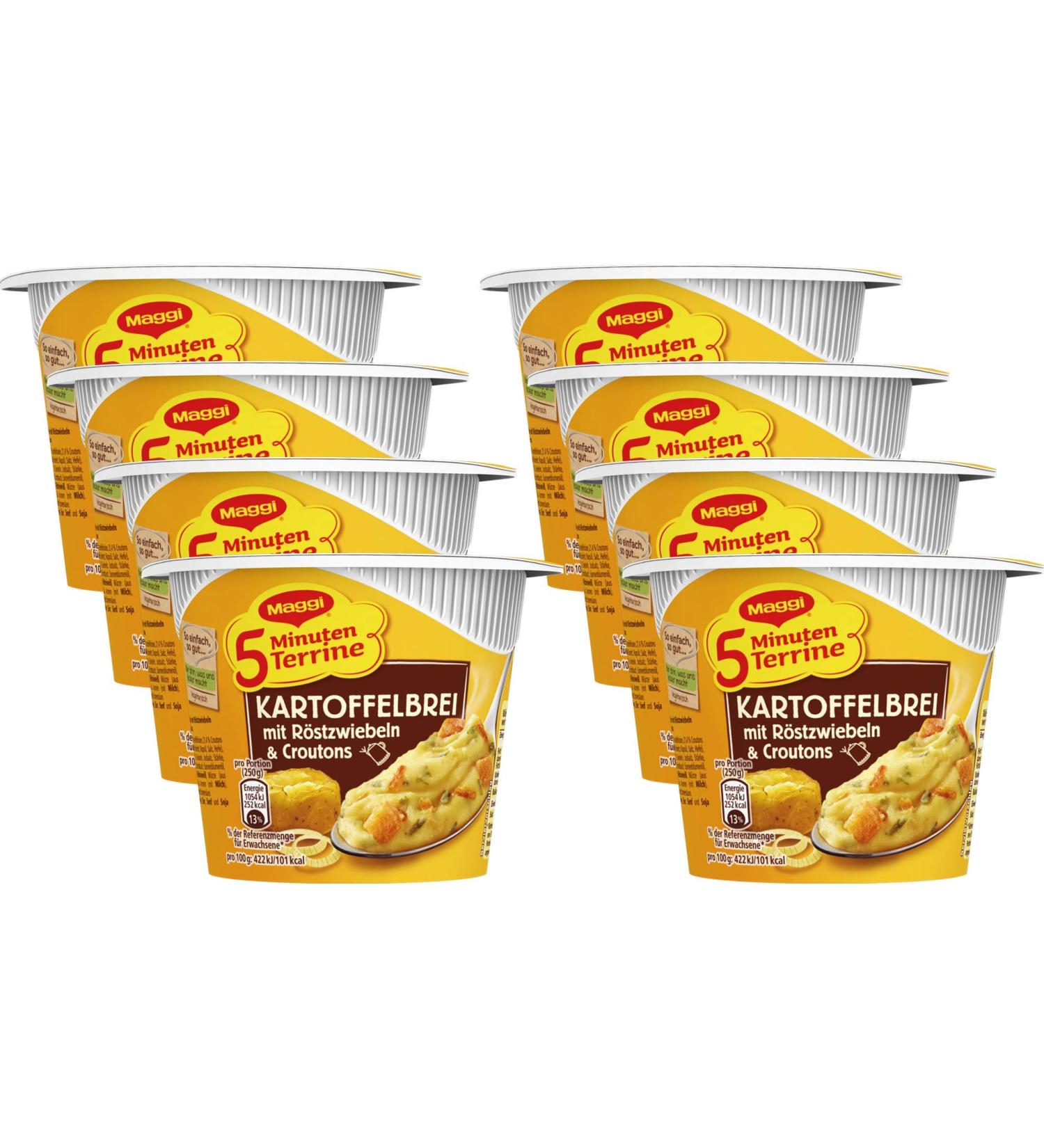 Buy Maggi 5 Minute Terrine Mashed Potatoes with Roast Onions & Croutons - Pack of 8 (8 x 56 g) | Fast International Shipping - Buy Online on GoSupps.com