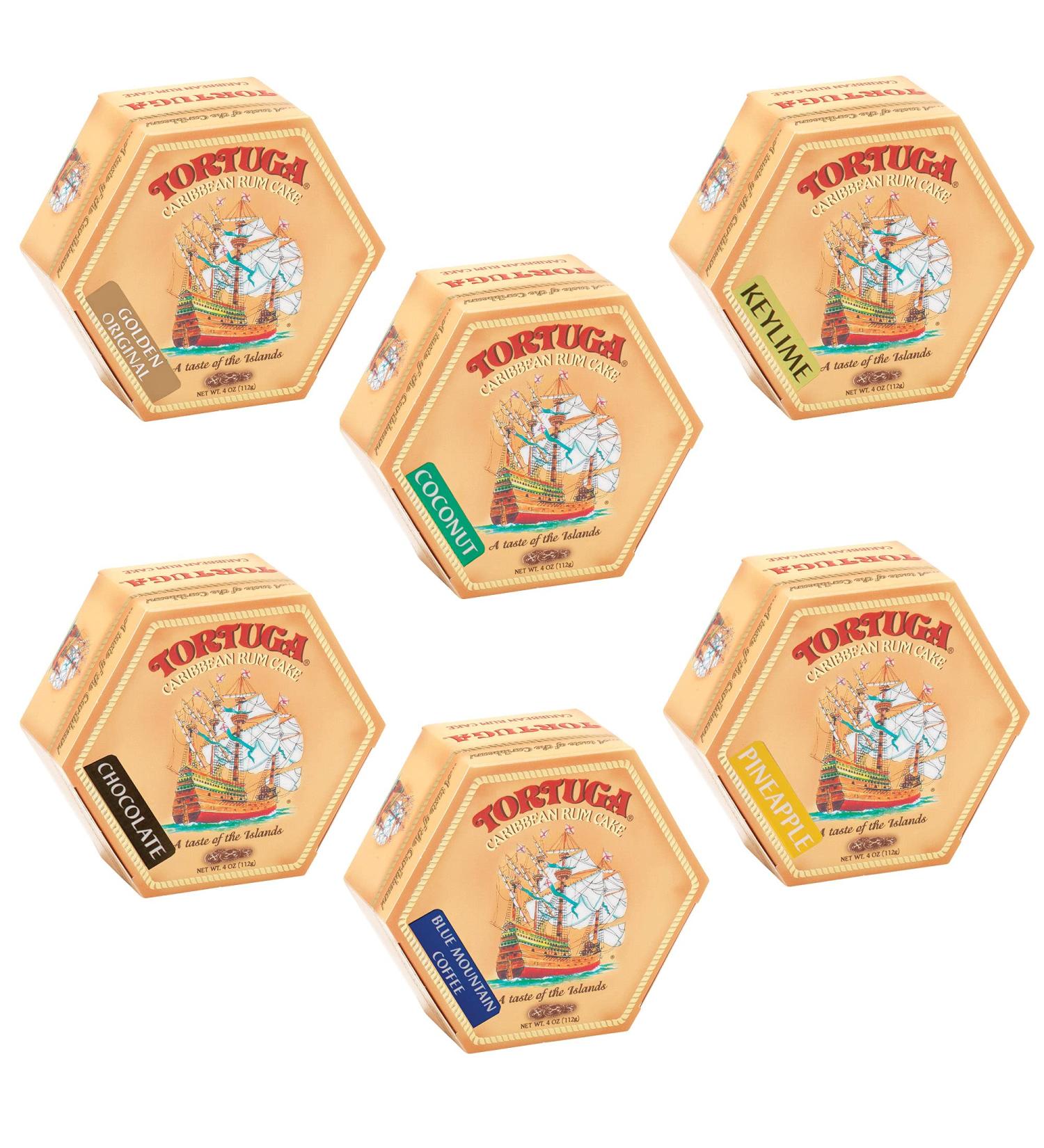 Tortuga Caribbean Cake 4 oz 6 ct - Authentic Caribbean Rum Cake Gift Pack - Buy Online on GoSupps.com