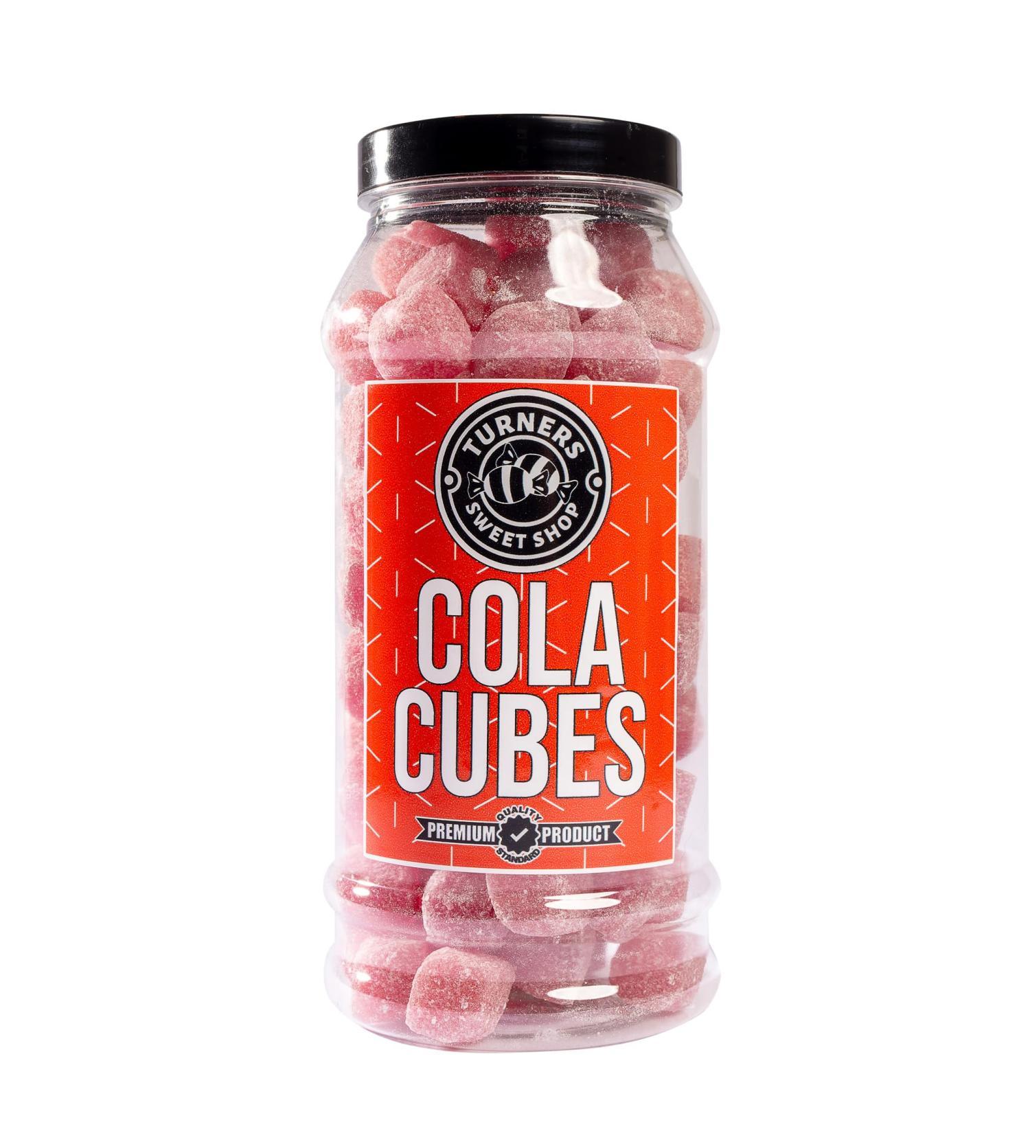 Cola Cubes - 645g by Turners Sweet Shop Traditional Retro Gift Jar Classic Original Pick & Mix Sweets Quality Confectionary Fantastic Gifts for Him Her or Them
