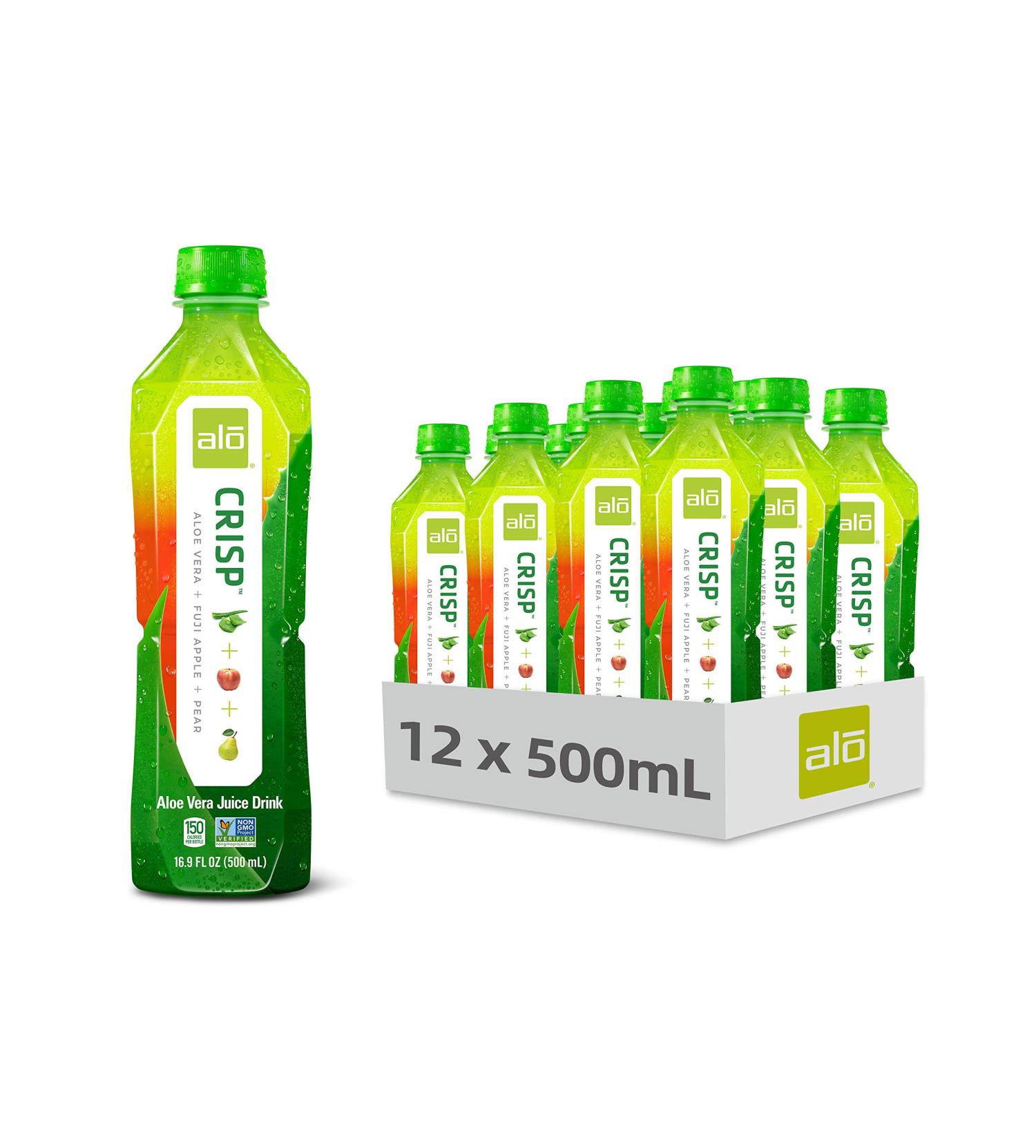 ALO Aloe Vera Juice Drink - Pomegranate & Cranberry, 16.9 fl oz (Pack of 12) - Plant-Based with Real Aloe Pulp - Buy Online on GoSupps.com