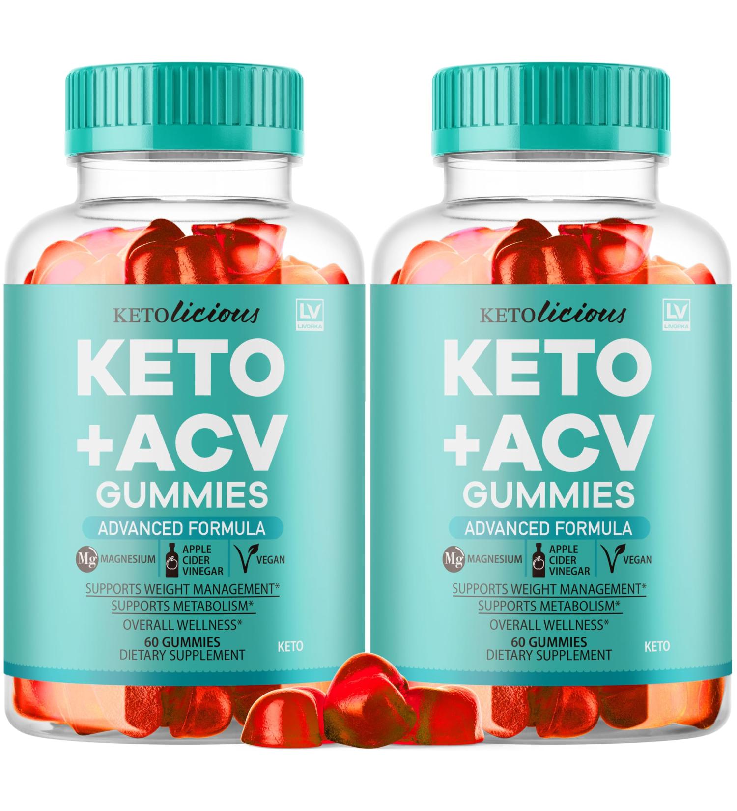 (2 Pack) Ketolicious Keto ACV Gummies Ketolicious Gummys Advanced Formula 1050MG All Natural Premium Plus Apple Cider Vinegar Gummy Maximum Strength Gomitas Reviews 120 Gummies for 2 Months - Buy Online on GoSupps.com