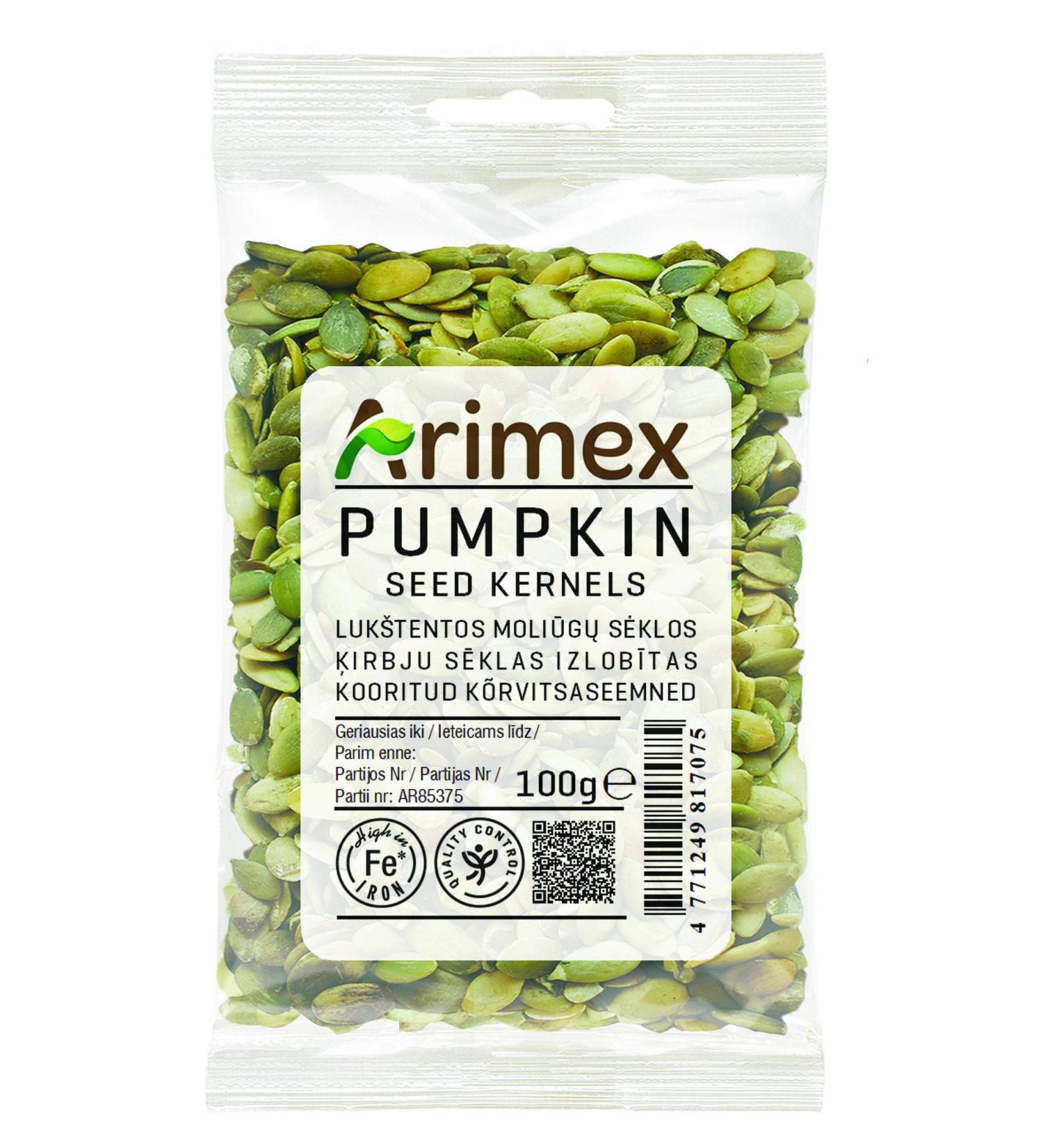 Arimex shelled pumpkin seeds, 100 g