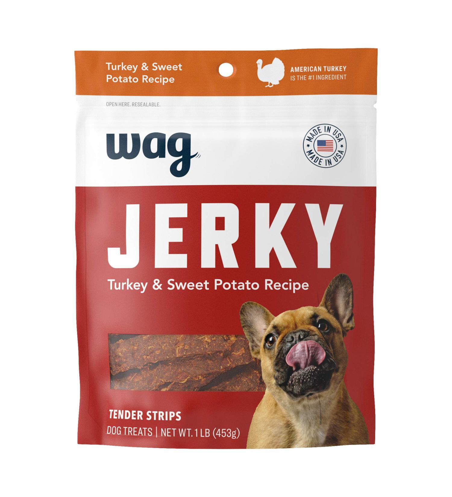 Amazon Brand Wag Soft & Tender American Jerky Dog Treats - 1lb Pack - Buy Online on GoSupps.com