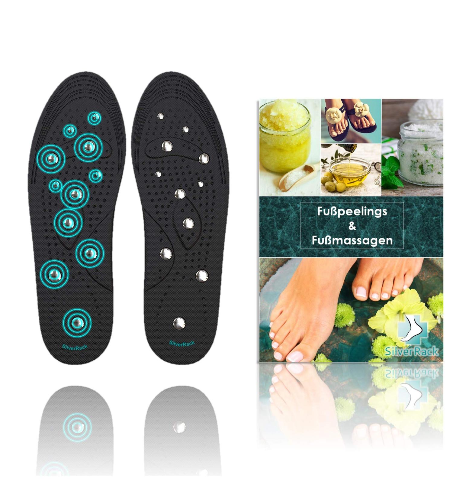 Silverrack Magnetic Insoles for Men & Women (Size 40-46) | Acupressure & Massage Shoe Insoles with Magnets - Black L - Buy Online on GoSupps.com
