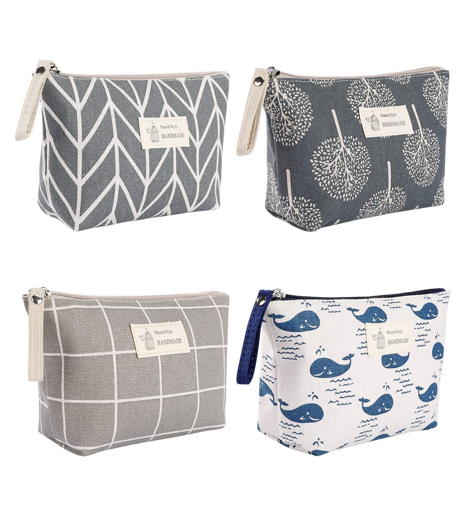 Multifunctional Cosmetics Bag Set - 4-Piece Sailing Slow Travel Makeup Organizer with Zipper - Stylish & Sortable Washbag for Cosmetics & Change Cards - Buy Online on GoSupps.com