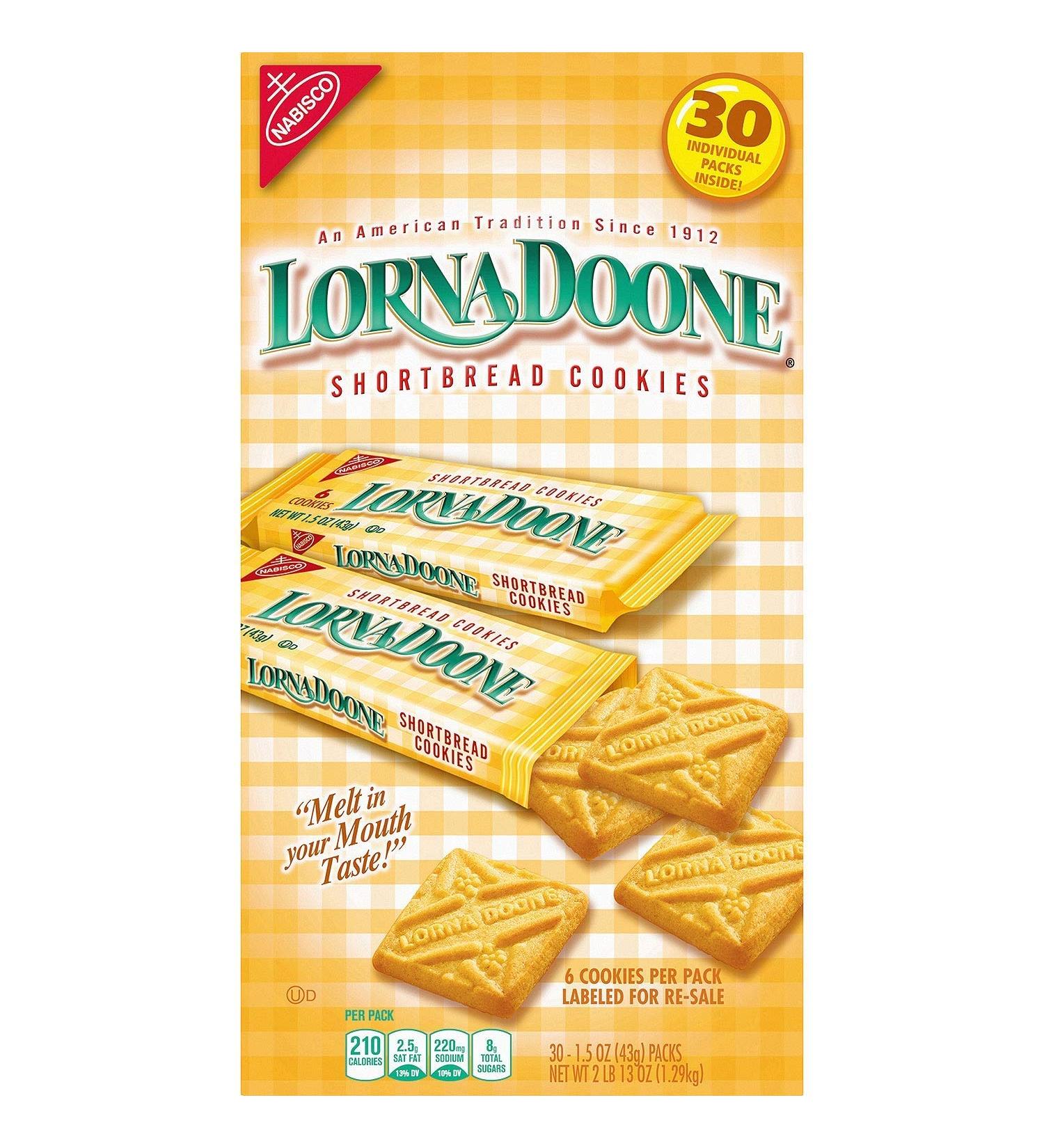 Nabisco Lorna Doone Shortbread Cookies - 30 Ct. - SCS Butter 1.5oz (Pack of 30) - Buy Online on GoSupps.com