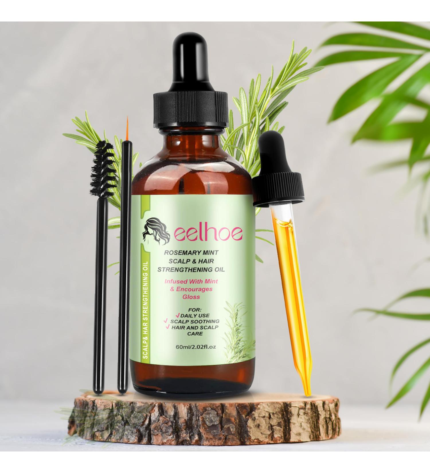 Organic Rosemary Oil for Hair Growth Pure Essential Oil for Dry Damage Hair Dandruff Scalp Treatment Hair Loss Eyelashes Eyebrows Hair Care - Buy Online on GoSupps.com