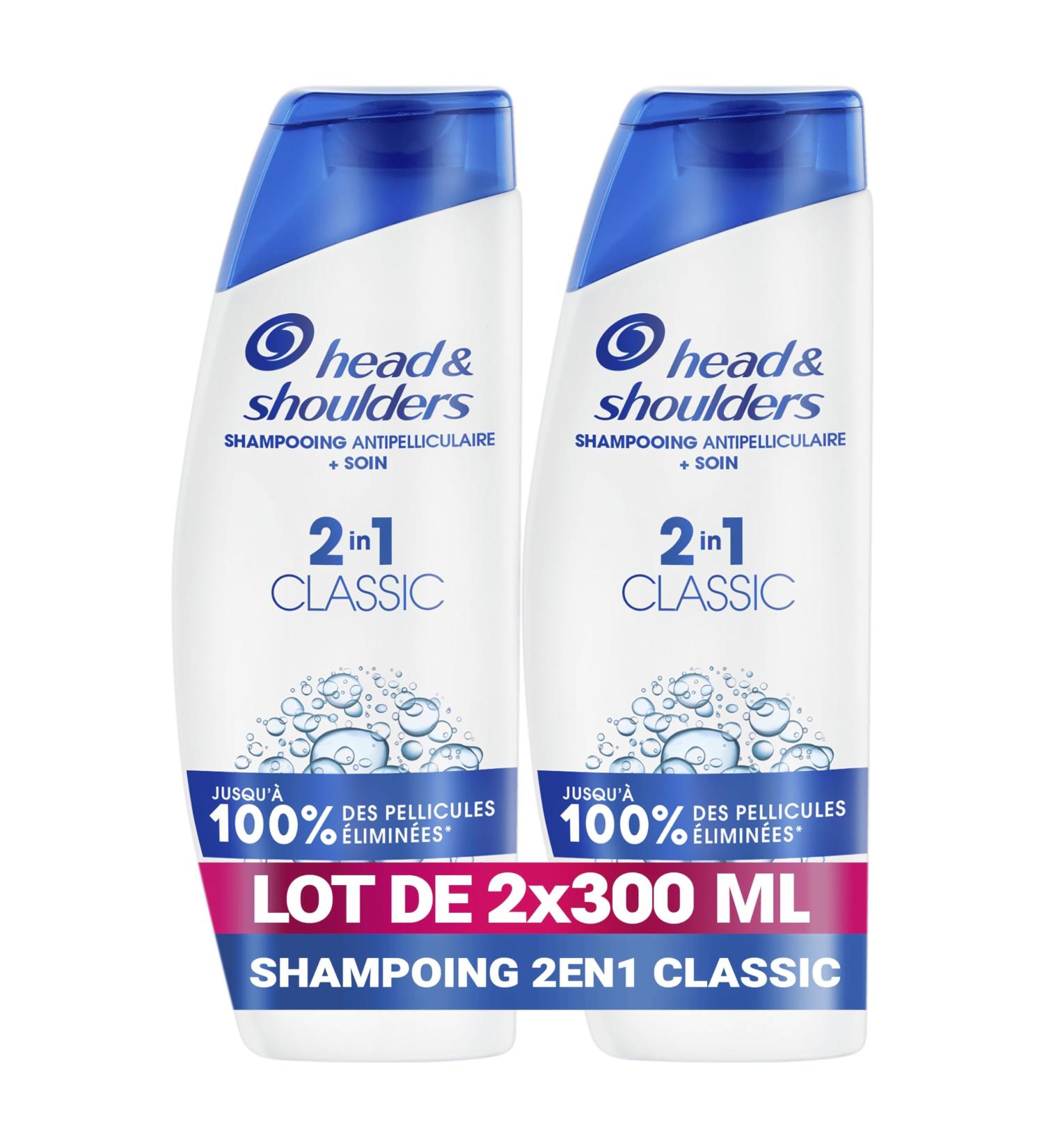 Head & Shoulders Classic 2 in 1 Anti-Dandruff Shampoo 2x300ml Up to 100% Dandruff Control Clinically Proven All Hair Types Daily Use Refreshing - Buy Online on GoSupps.com
