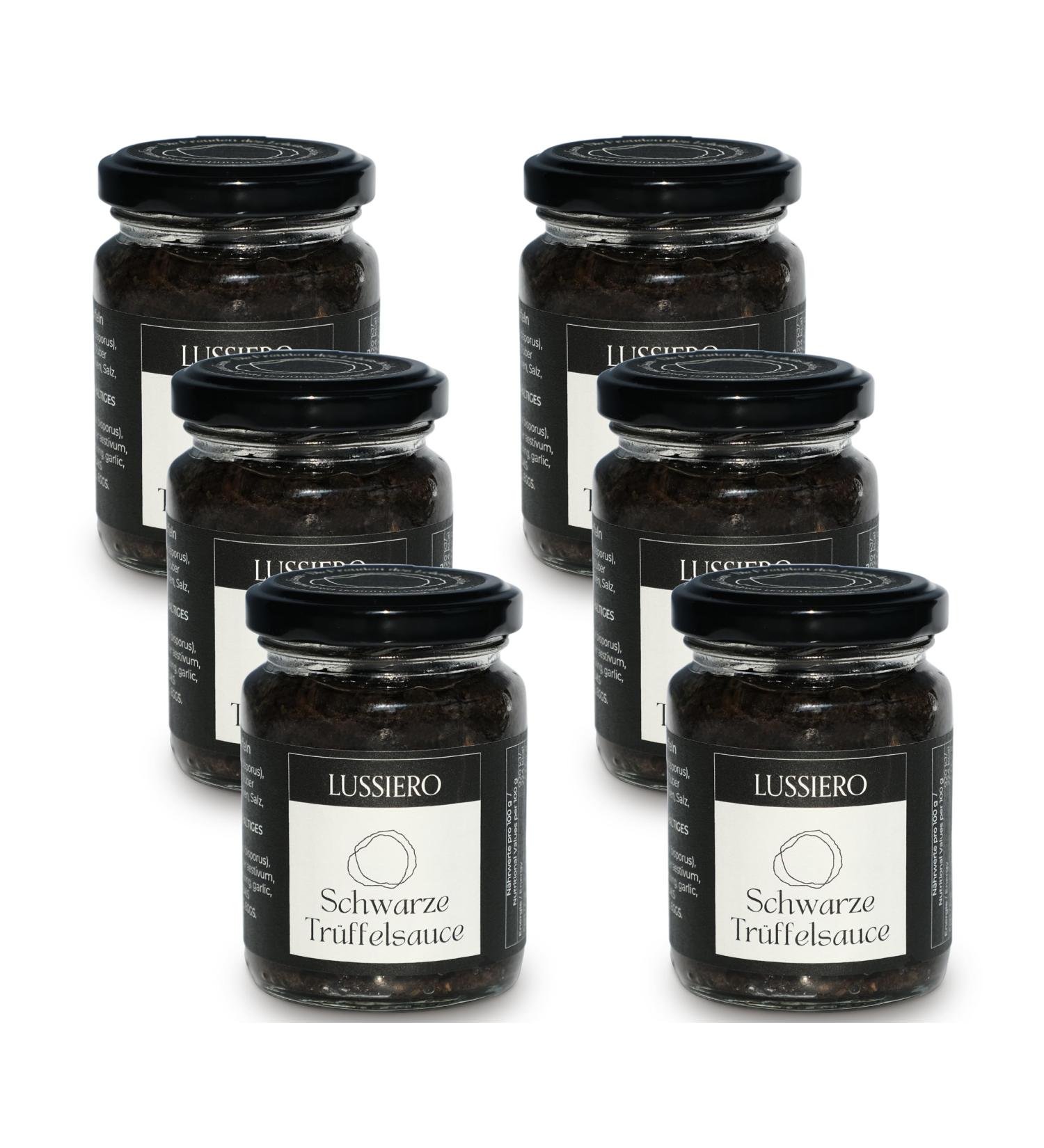 Buy Pack of 6 Lussiero Black Summer Truffle Sauce - Authentic Salsa Tartufata Tapenade 80g - Buy Online on GoSupps.com