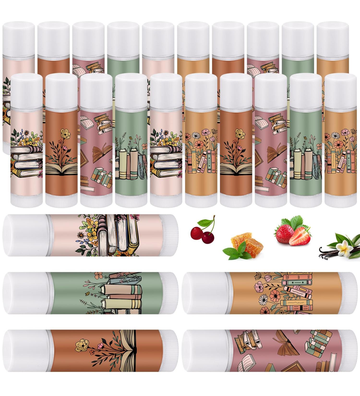 Leelosp 25 Pack Book Club Lovers Gifts Bulk Bookish Lip Balms Party Supplies Reading Accessories Librarian Bookworms Readers Gifts for Women Men Coworker Employee Teachers Students Boho Book 25 - Buy Online on GoSupps.com