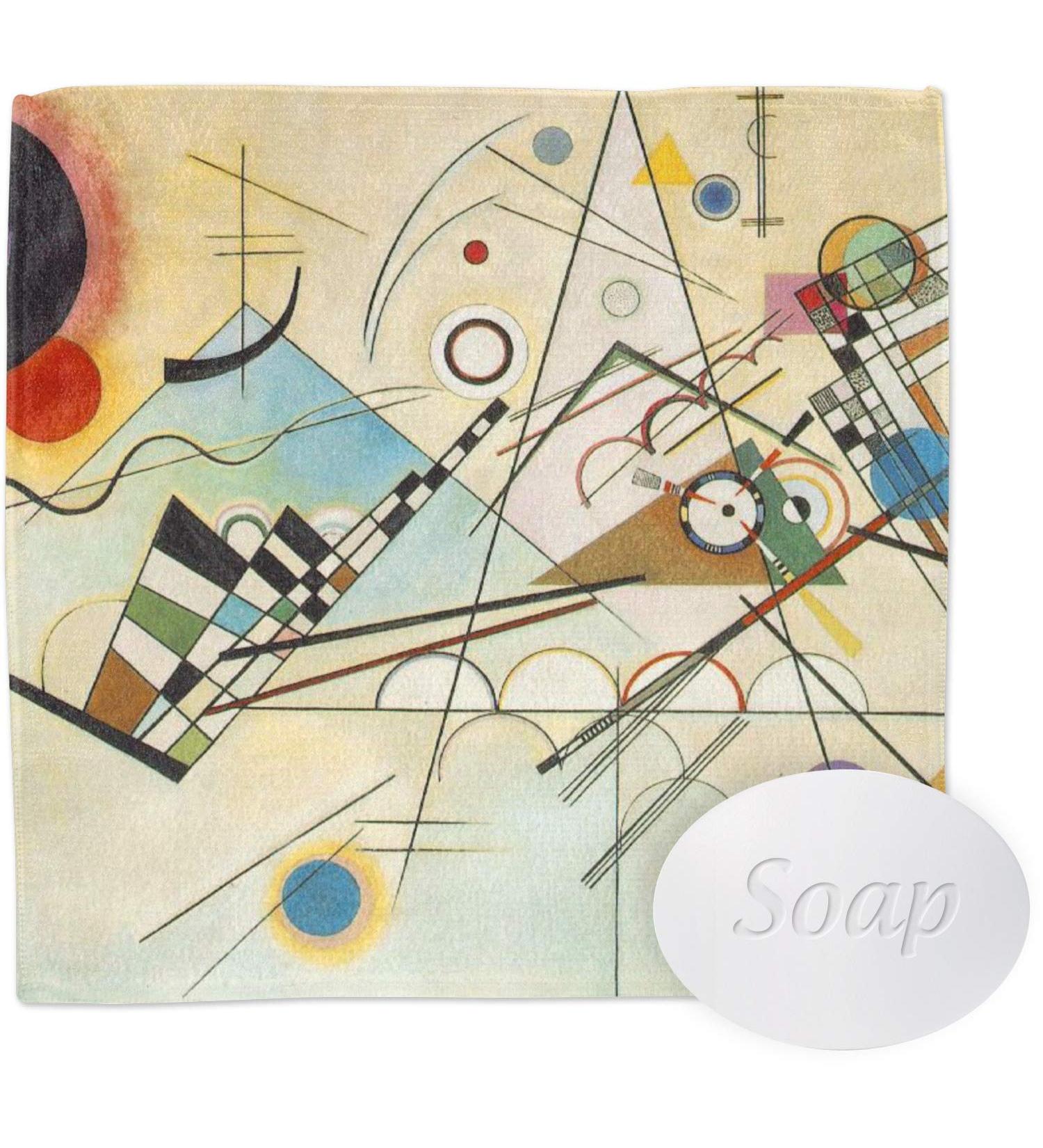 YouCustomizeIt Kandinsky Composition 8 Washcloth Square (12" x 12")