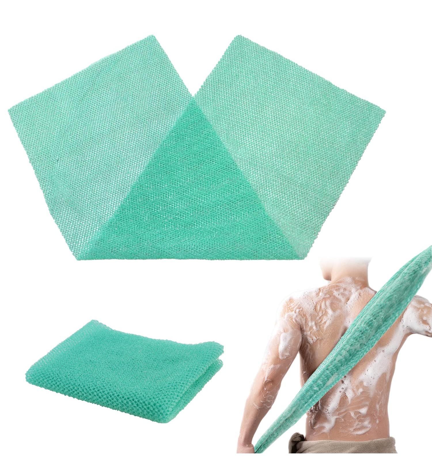 DBOO African Net Long Bath Net Sponge Exfoliating Shower Body Scrubber Back Scrubber Skin Smoother for Daily Use or Stocking Stuffer(Green)