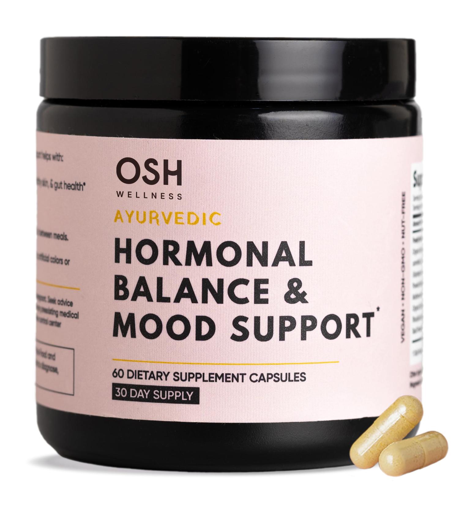 Ayurvedic Hormone Balance for Women | Ashwagandha Shatavari & Rhodiola | Mood Boost & Stress Relief | Vegan Supplement - 60 Ct | OSH Wellness - Buy Online on GoSupps.com