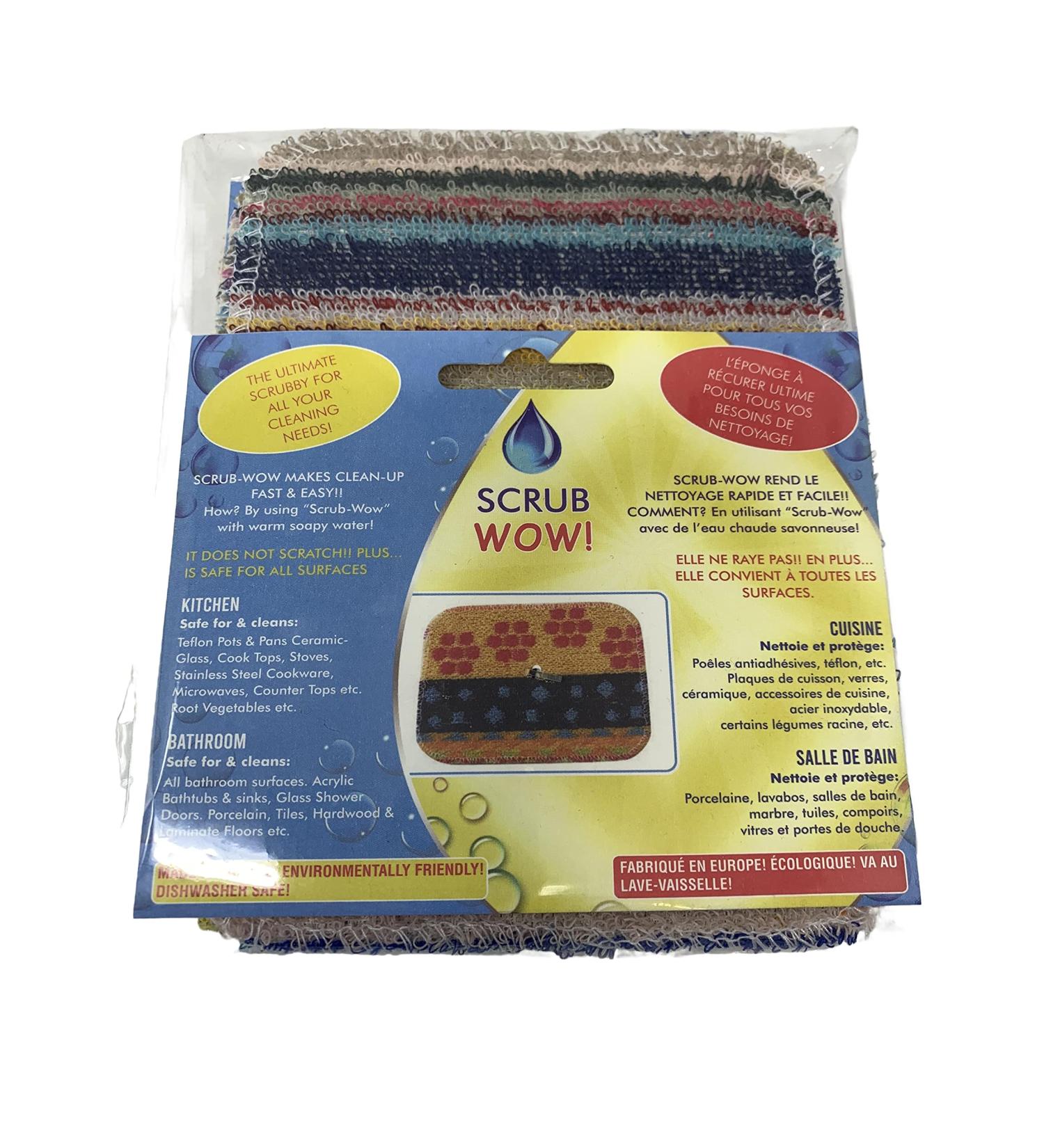 Scrub-Wow Scrubbys Extreme Value 4 Pack - All Stripes Designs (Free Scrubby) - Environmentally Friendly & Dishwasher Safe - Made in Europe - Buy Online on GoSupps.com