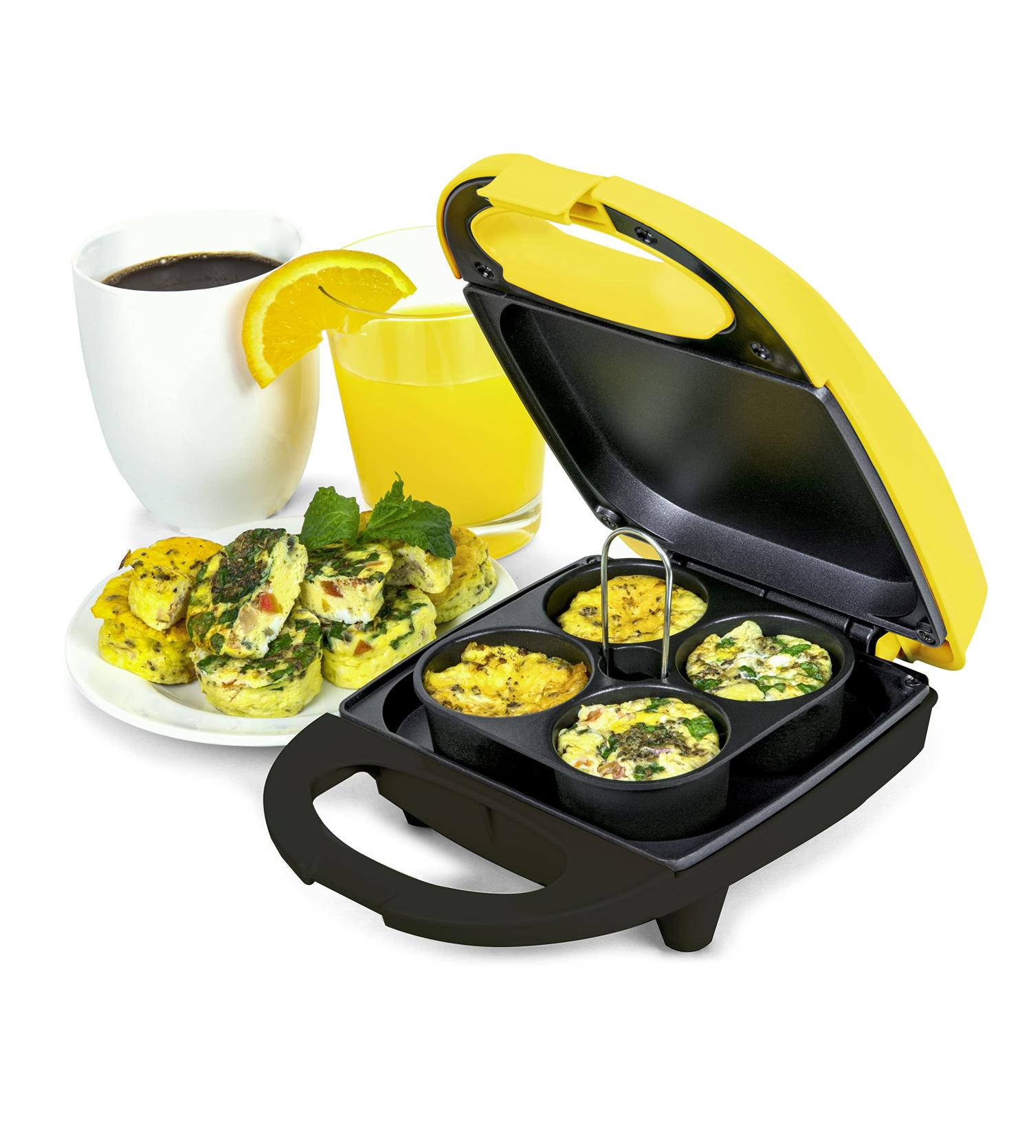 Nostalgia MyMini Personal Breakfast Bites Make Eggs, Omelets, Muffins, Sandwiches & Keto Snacks with Portion Control Yellow Egg Bite Maker - Buy Online on GoSupps.com