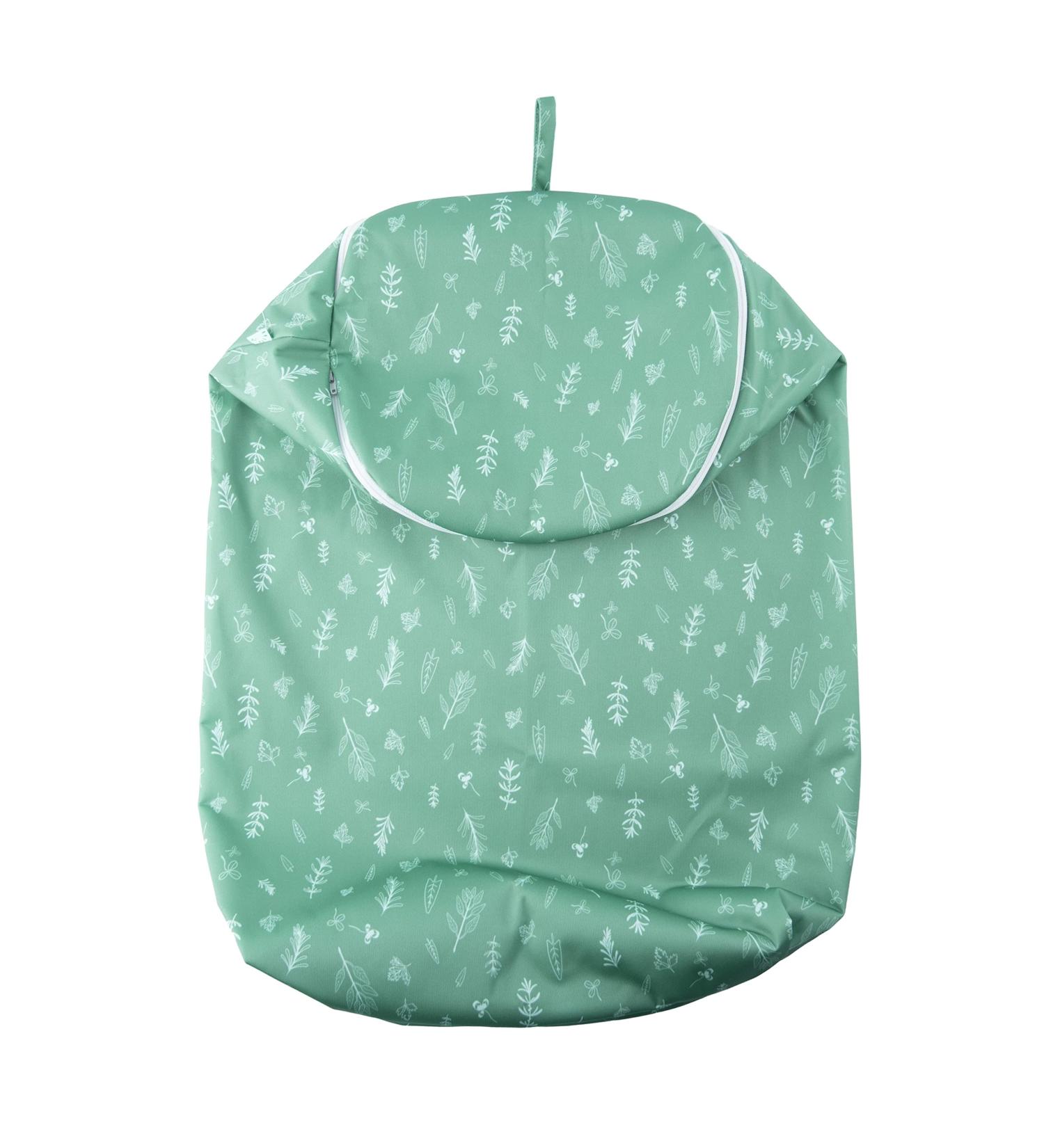Popolini diaper bag style RONDO (Green Leaves)