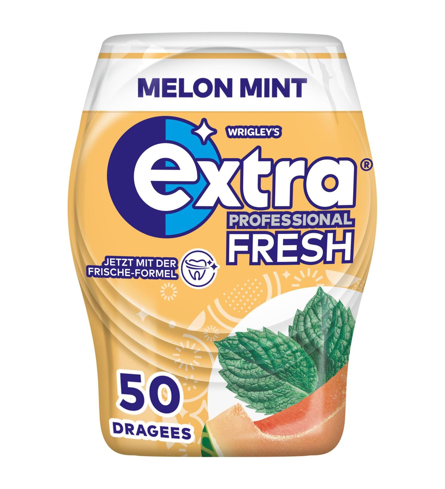 Extra Professional Fresh Chewing Gum - Melon Mint Flavored 50 Dragees - International Shipping Available - Buy Online on GoSupps.com