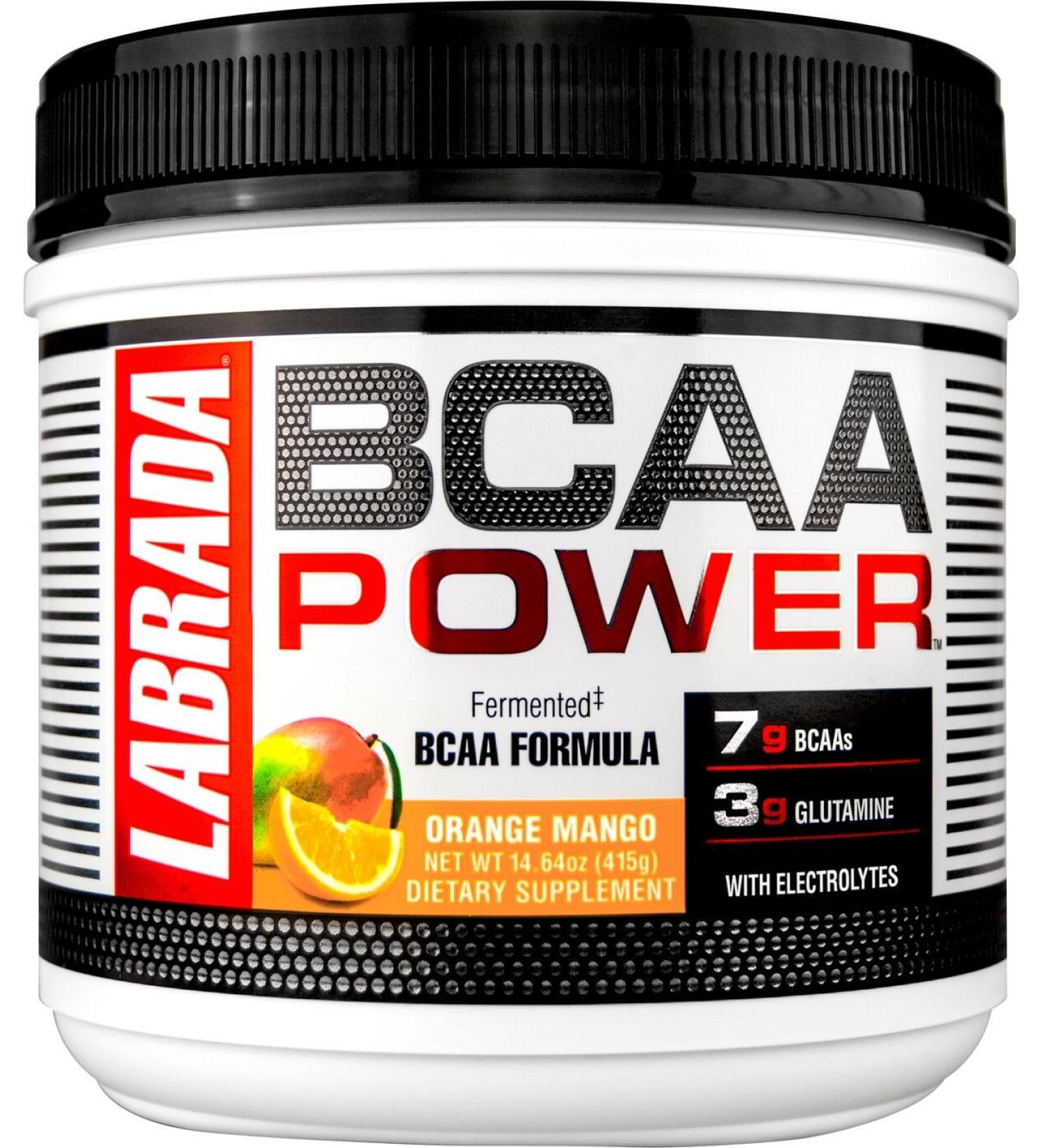 Labrada Nutrition BCAA Power Powder - Orange Mango 30sv | Fermented Amino Acids with Glutamine & Electrolytes | Muscle Building Post Workout Supplement - Buy Online on GoSupps.com