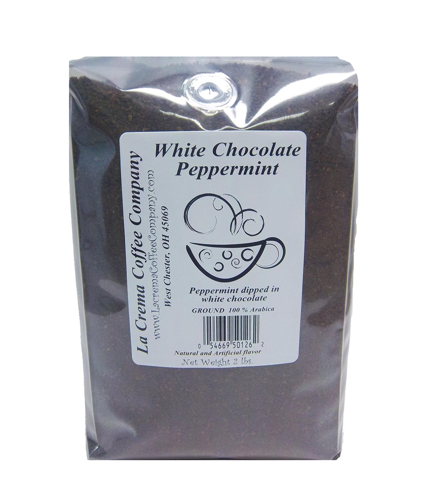 La Crema Coffee Company Bulk White Chocolate Peppermint, 2 Pound
