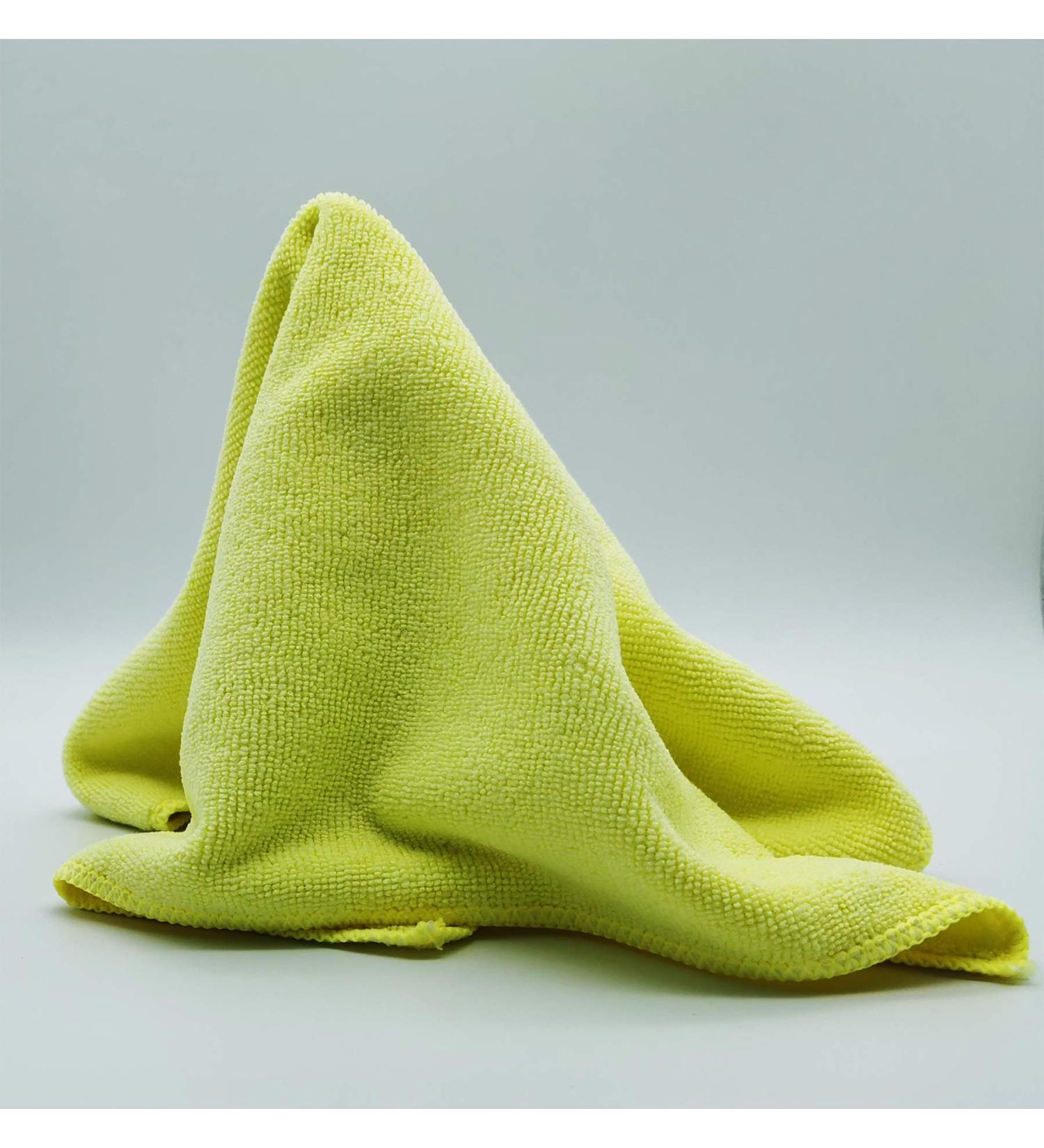 Pack of 10 Premium Microfiber Universal Cleaning Cloths - Yellow - Buy Online on GoSupps.com